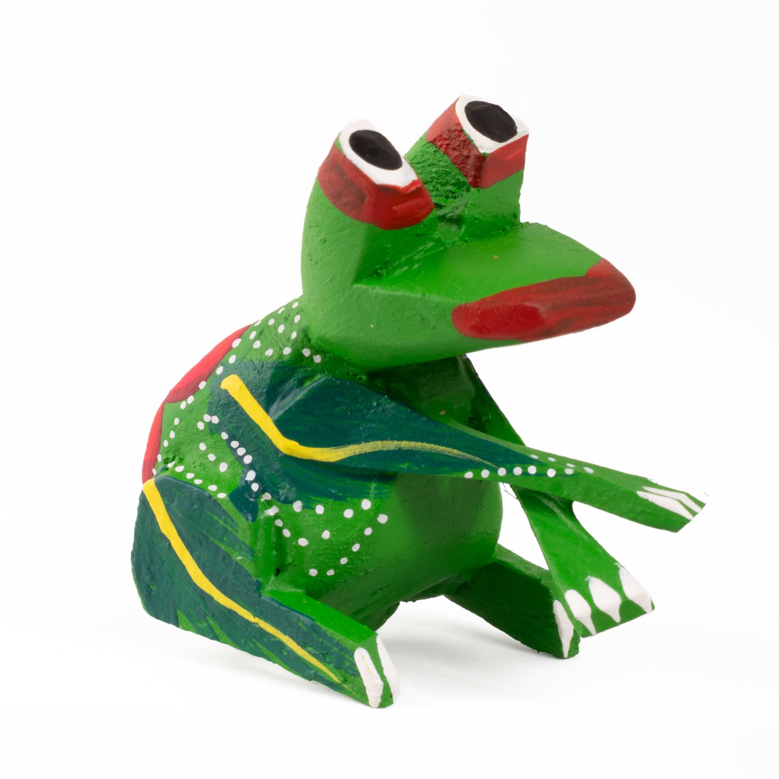 Hand Painted Frog Wooden Figurine Alebrije - Image 18