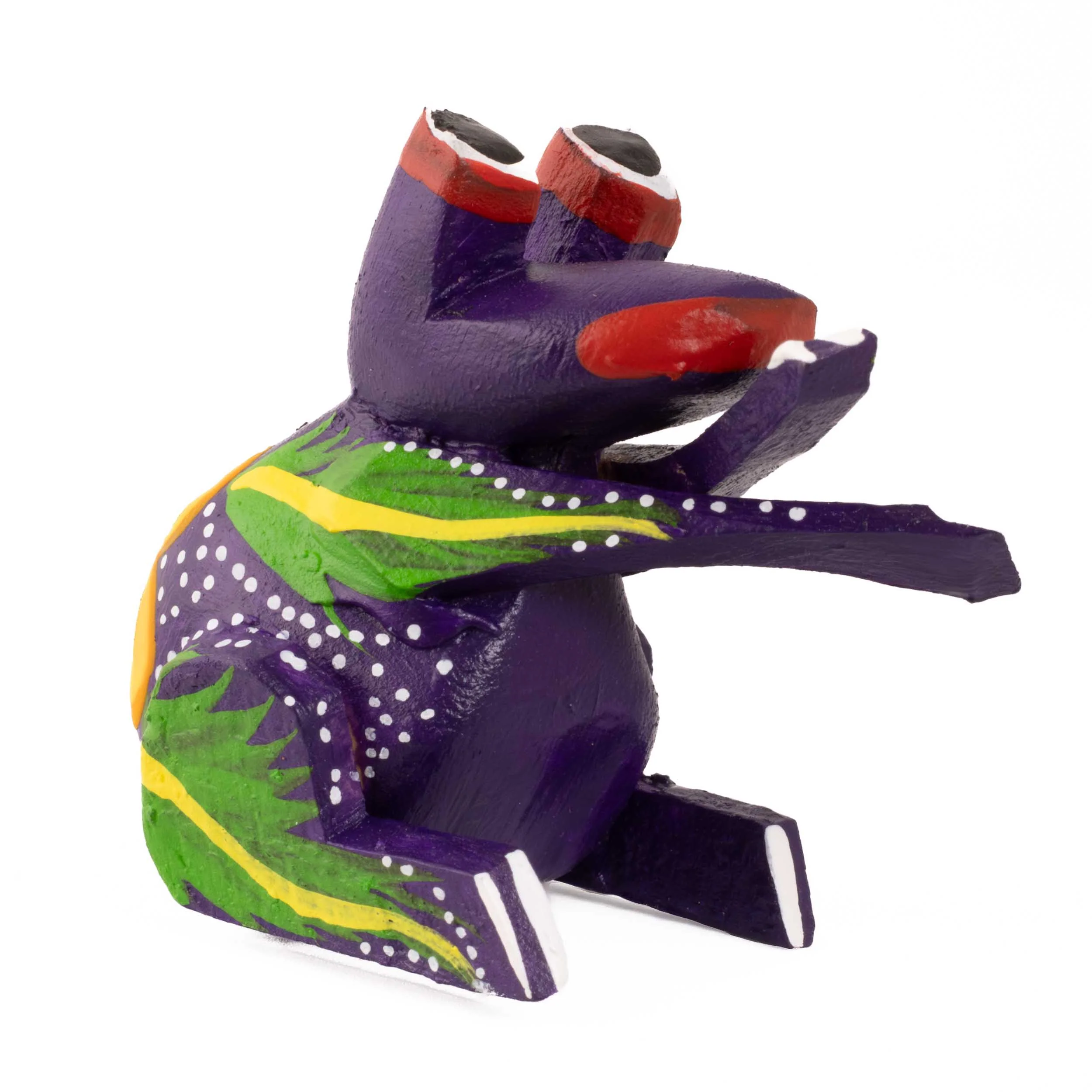Hand Painted Frog Wooden Figurine Alebrije - Image 19