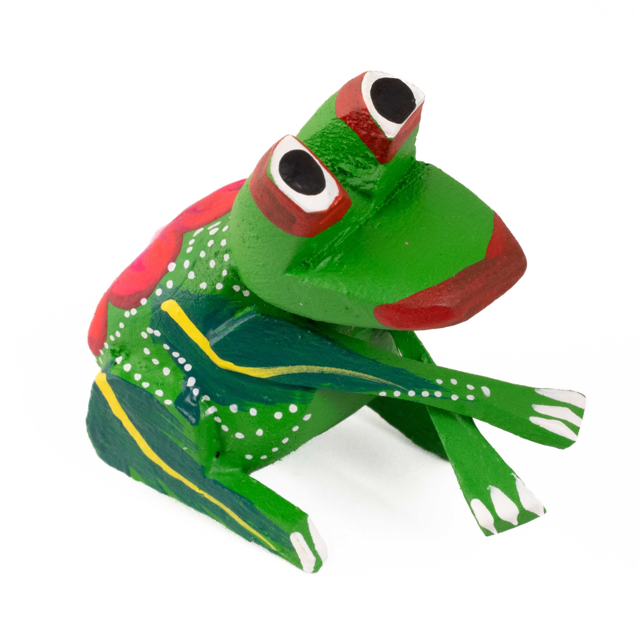 Hand Painted Frog Wooden Figurine Alebrije - Image 5
