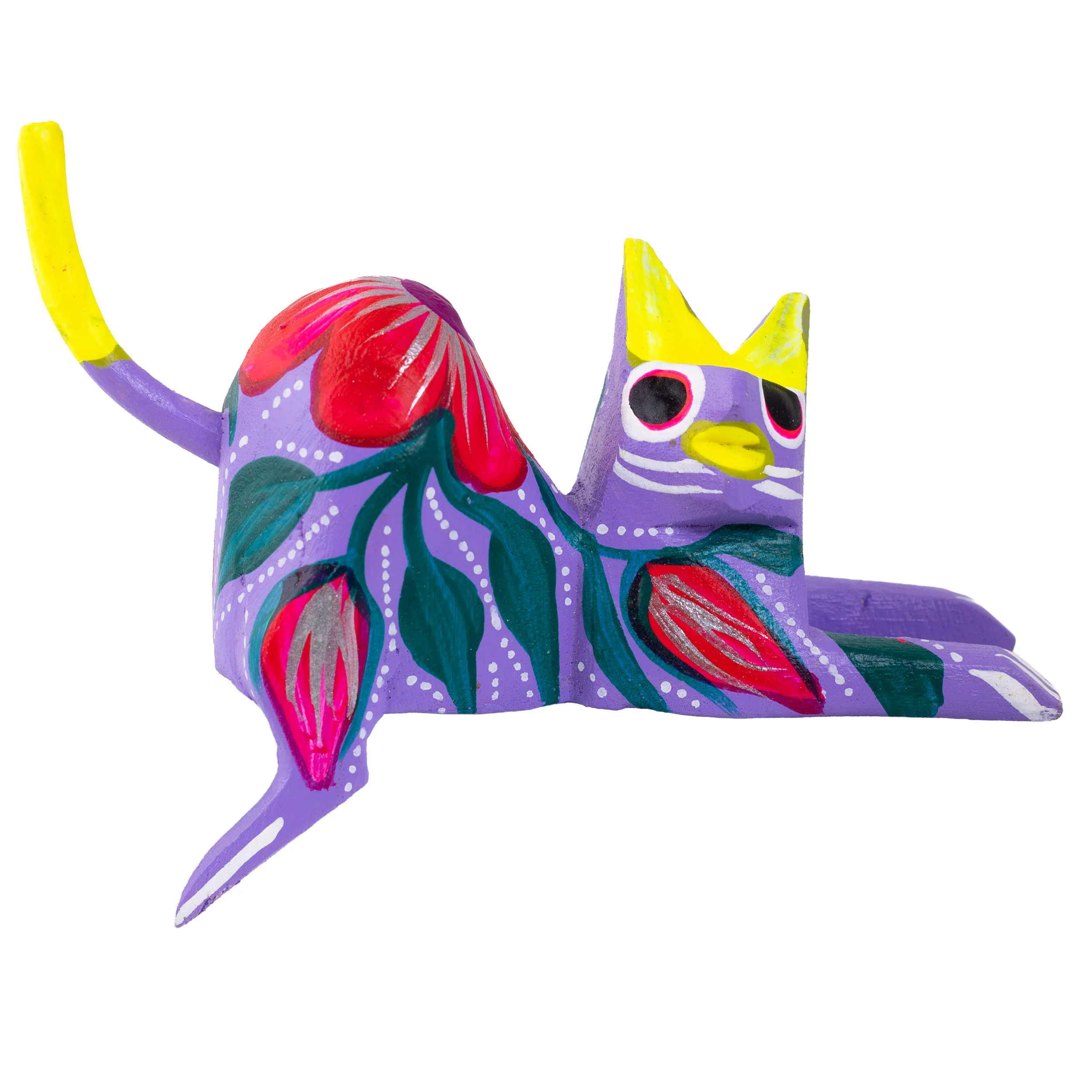 Hand Painted and Carved Hanging Cat Wooden Figurine Alebrije - Image 14