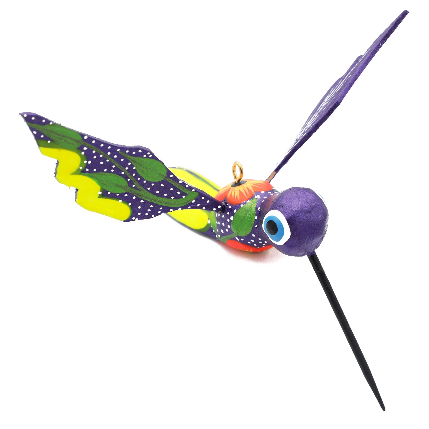 Hand Painted Hummingbird Wooden Figurine - Image 10