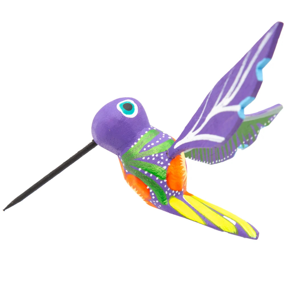 Hand Painted Hummingbird Wooden Figurine - Image 14