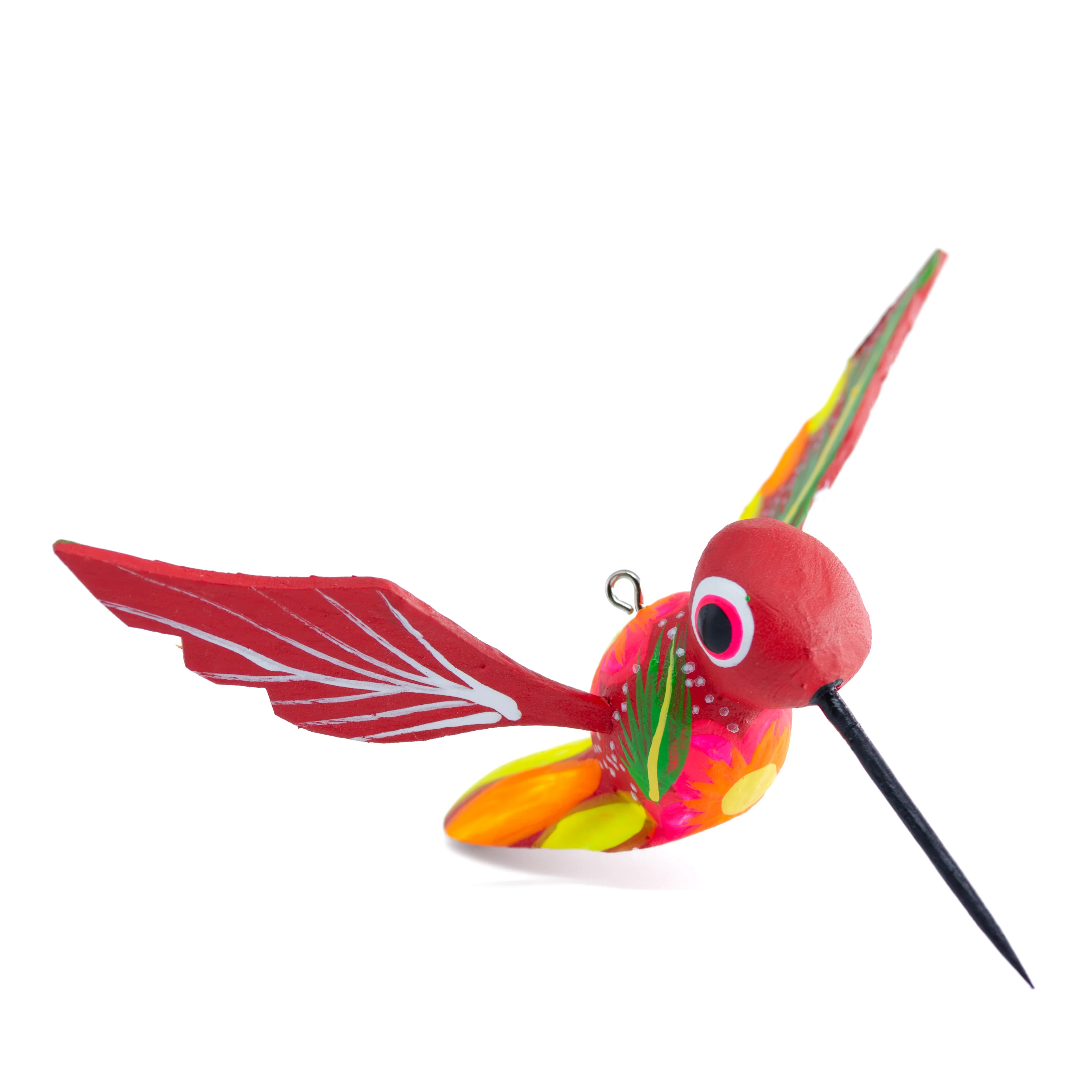 Hand Painted Hummingbird Wooden Figurine - Image 5