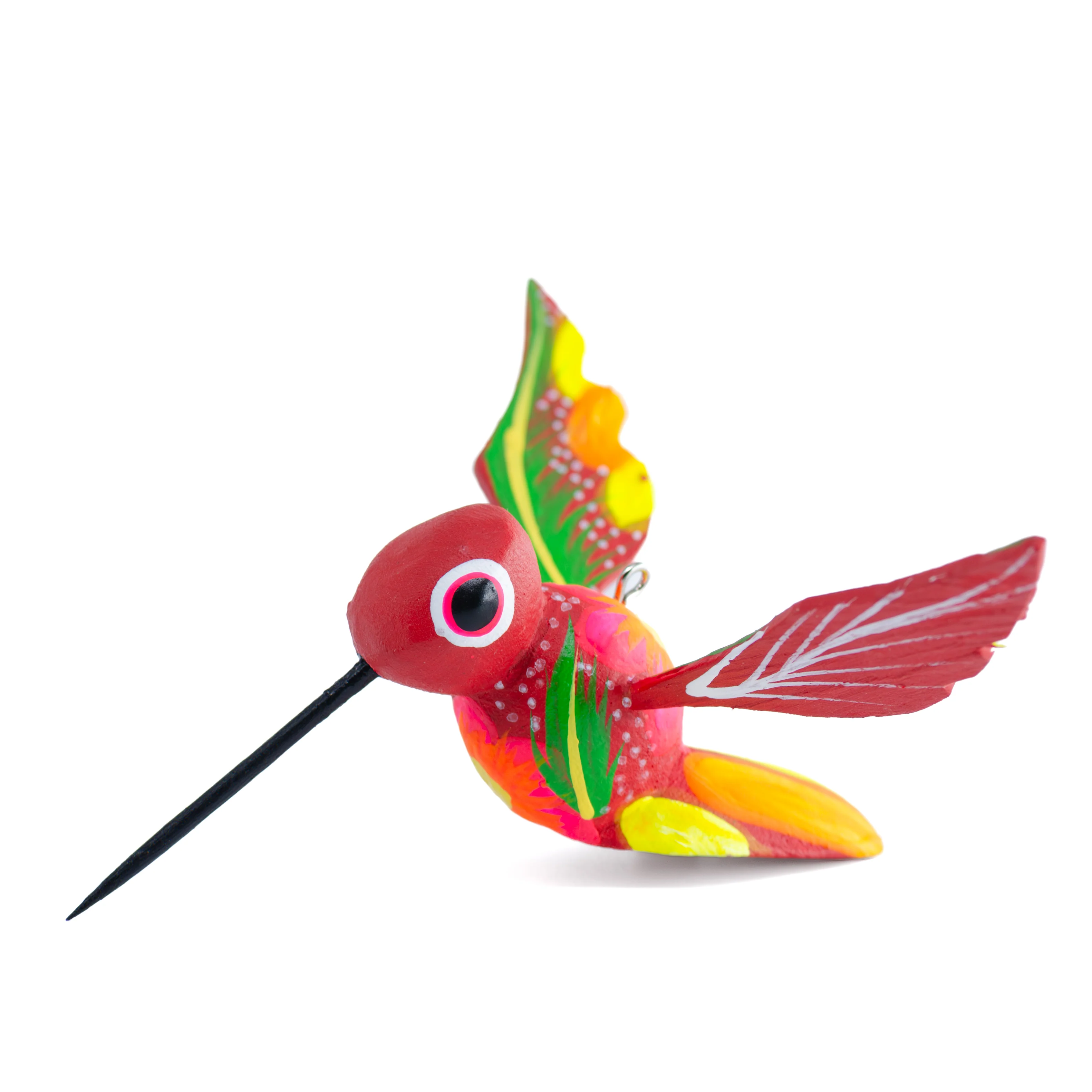 Hand Painted Hummingbird Wooden Figurine - Image 7