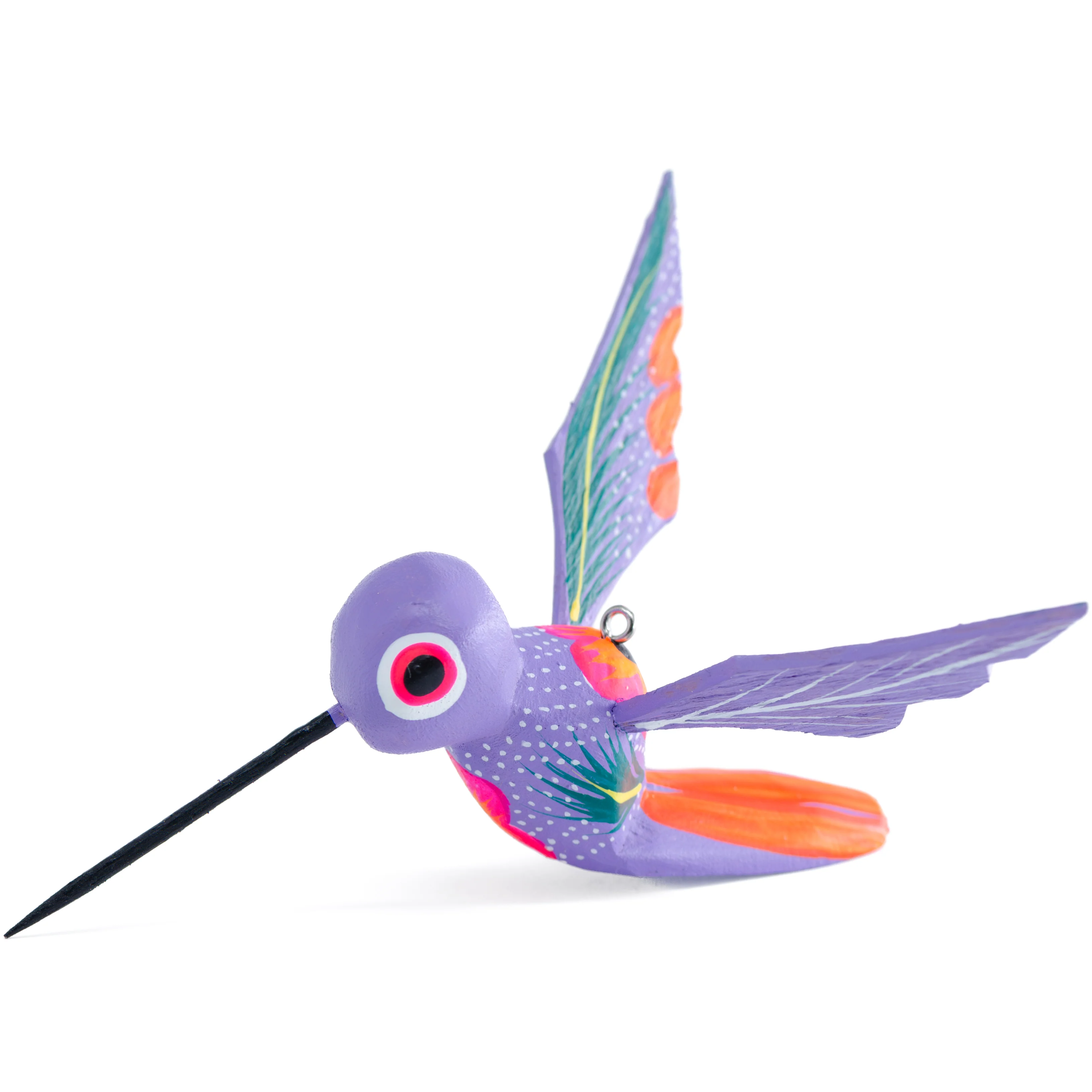 Hand Painted Hummingbird Wooden Figurine - Image 8