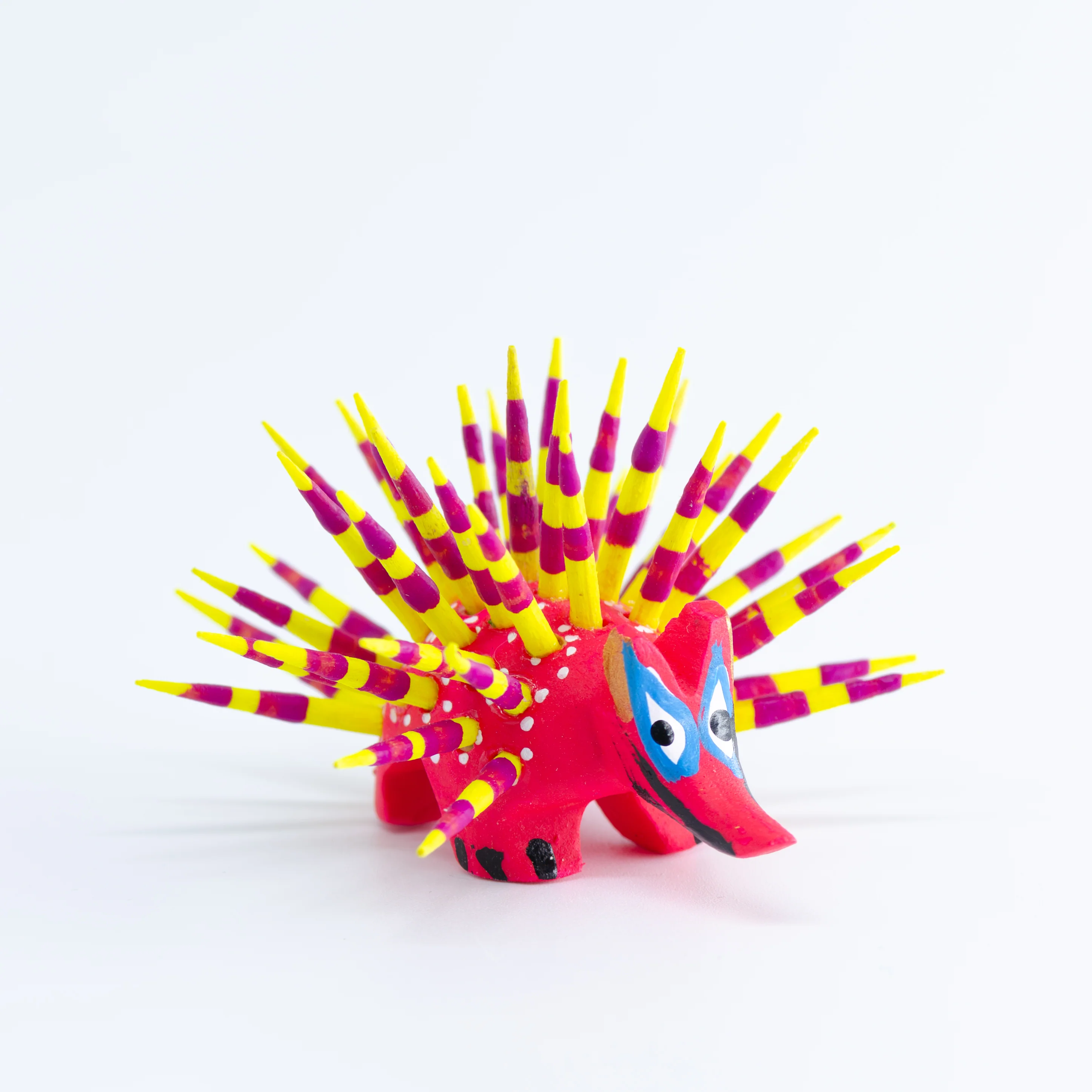 Hand Painted Porcupine Wooden Figurine Alebrije - Image 10