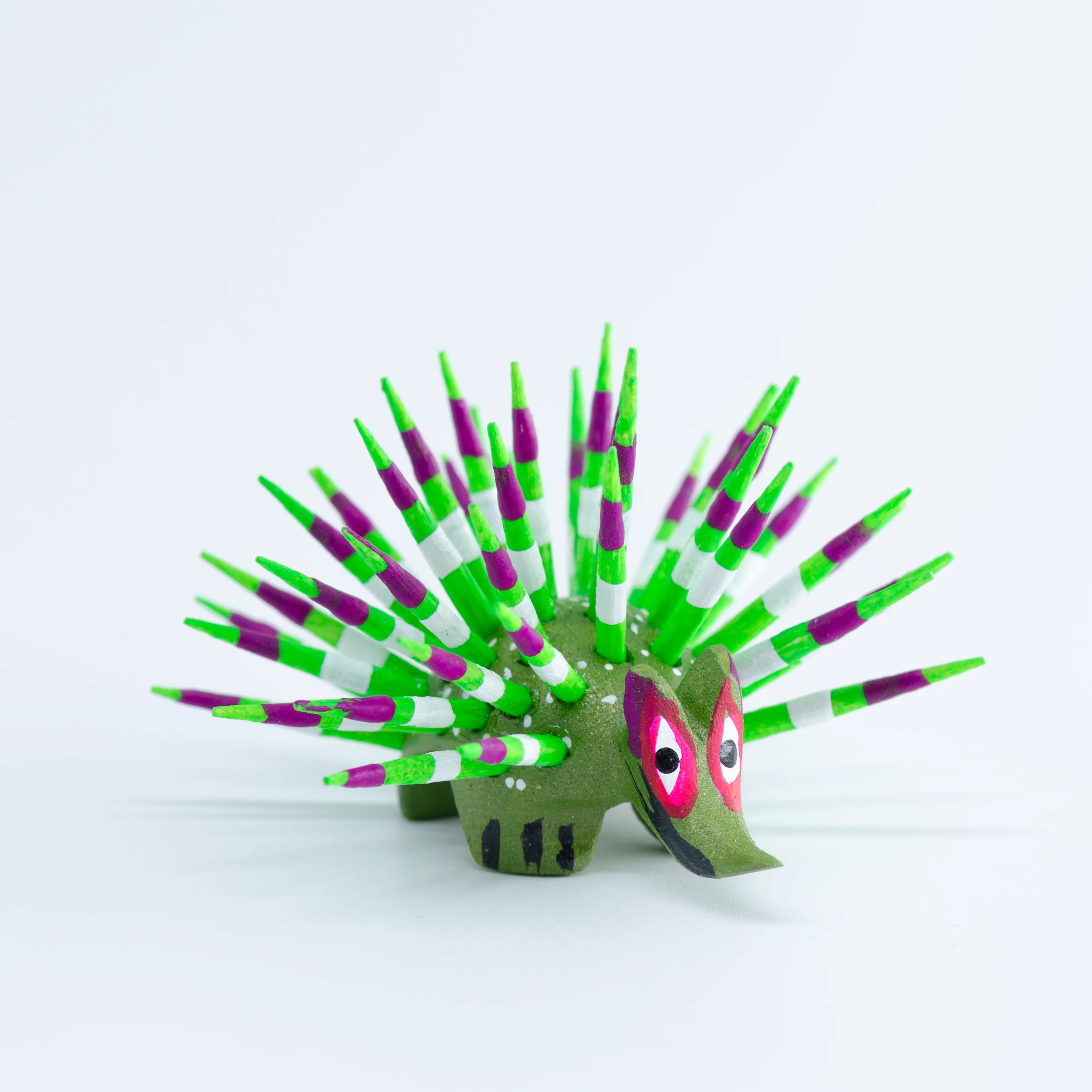 Hand Painted Porcupine Wooden Figurine Alebrije - Image 14