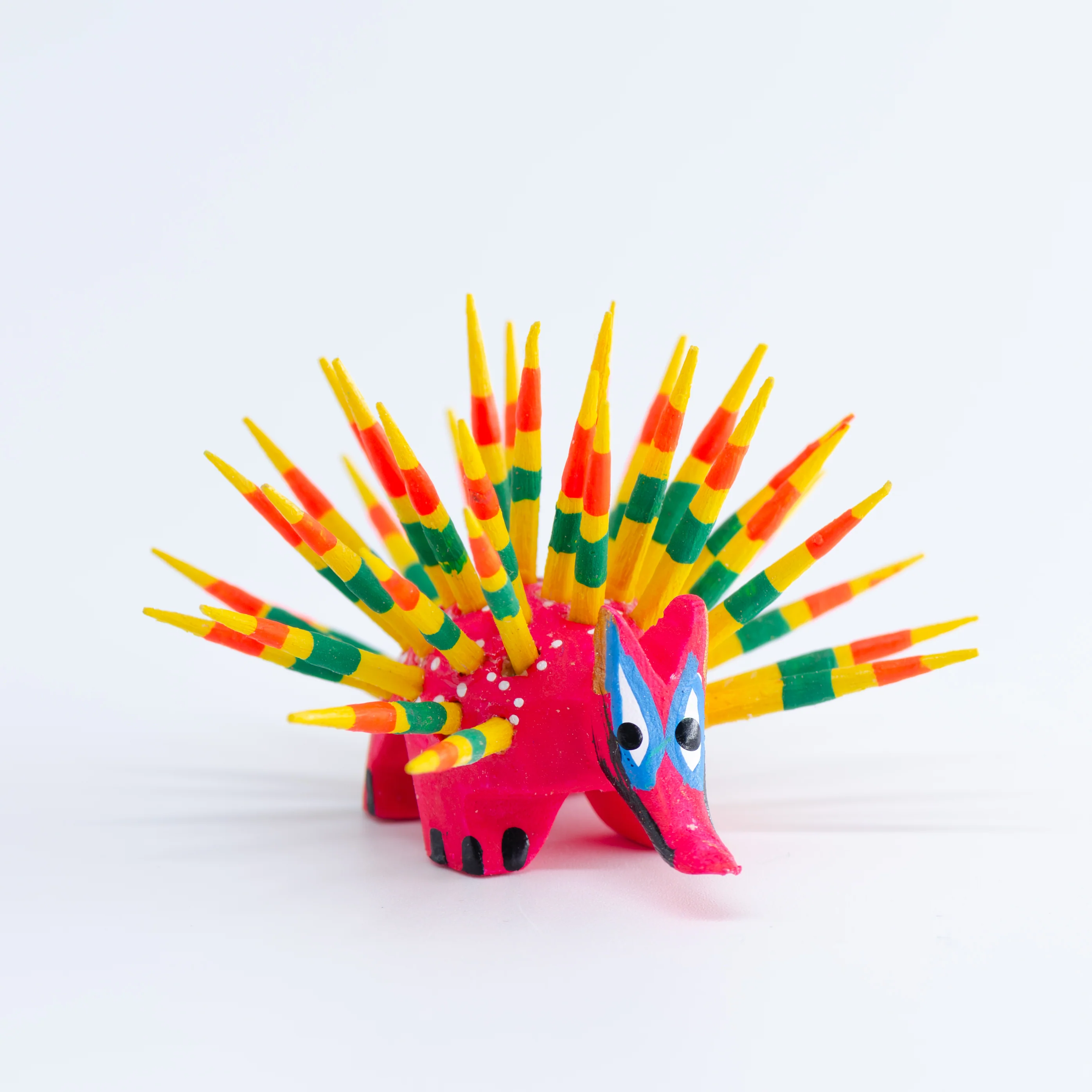 Hand Painted Porcupine Wooden Figurine Alebrije - Image 20