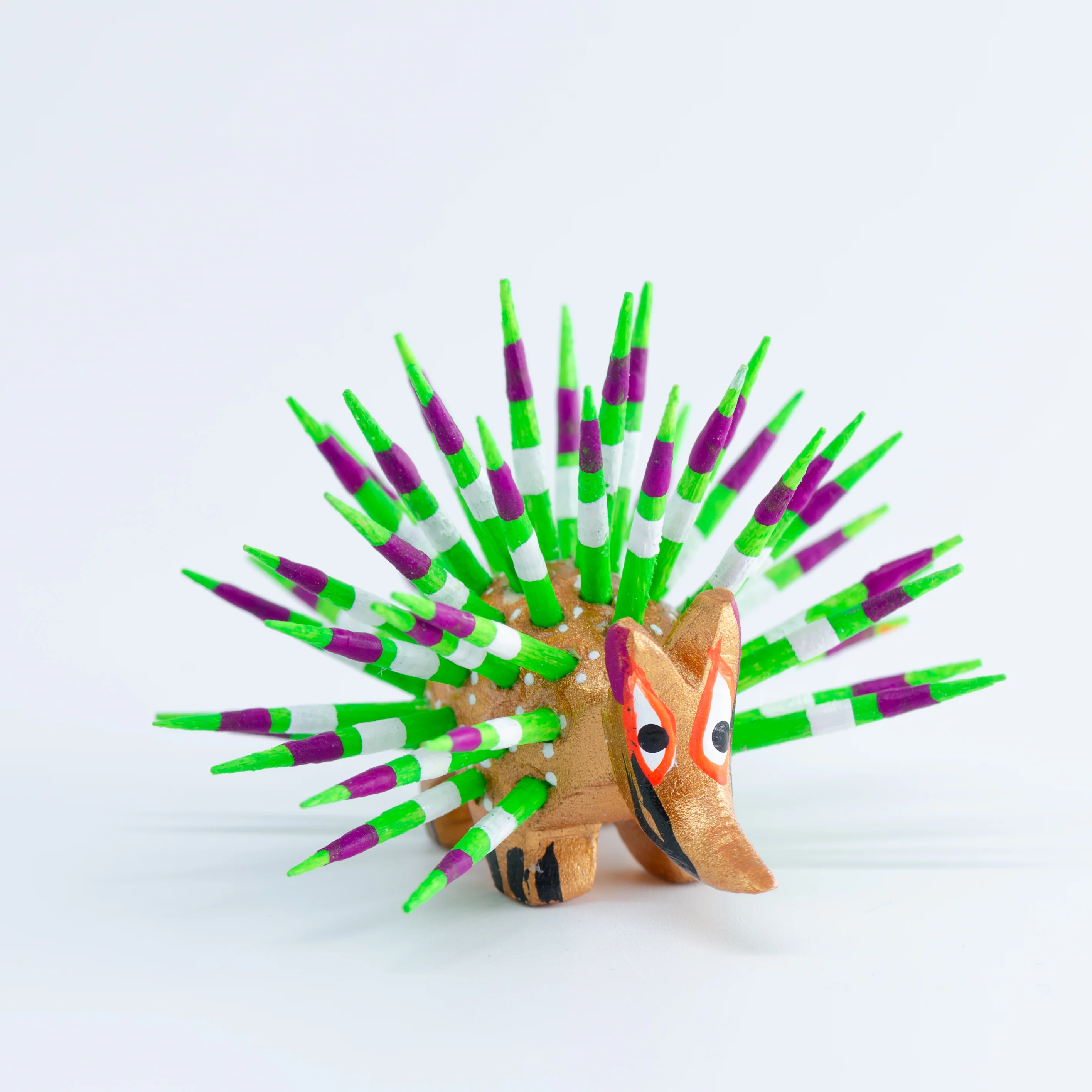 Hand Painted Porcupine Wooden Figurine Alebrije - Image 28