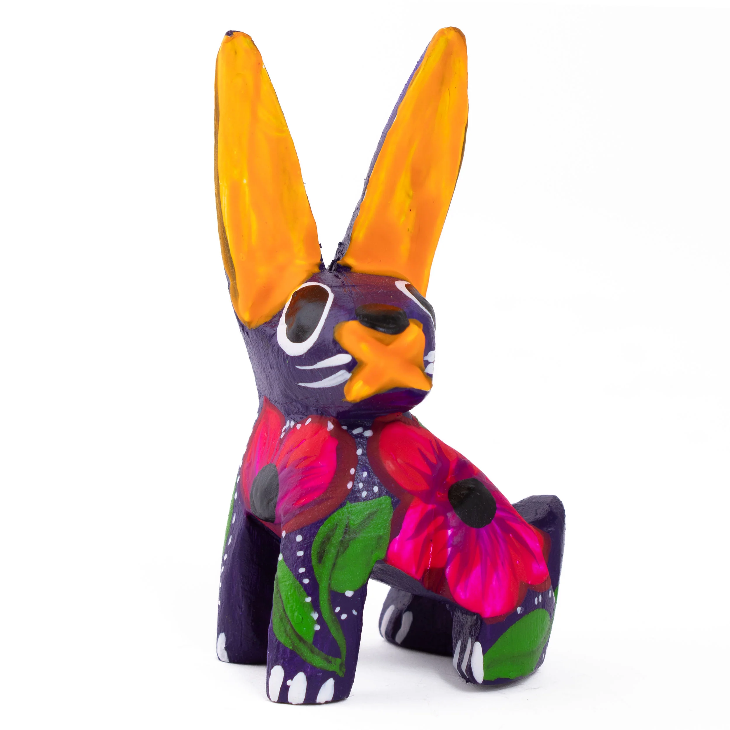 Hand Painted Sitting Rabbit Wooden Figurine - Image 6