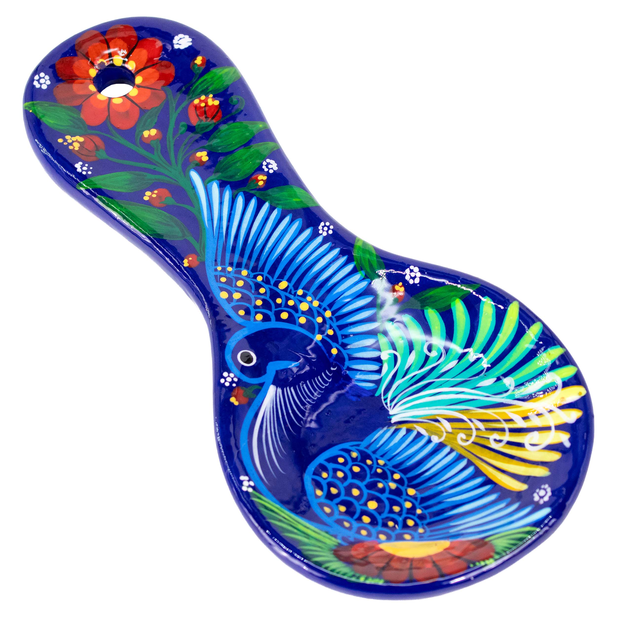 Hand-Painted Xalitla Clay Decorative Spoon Rest - Image 7
