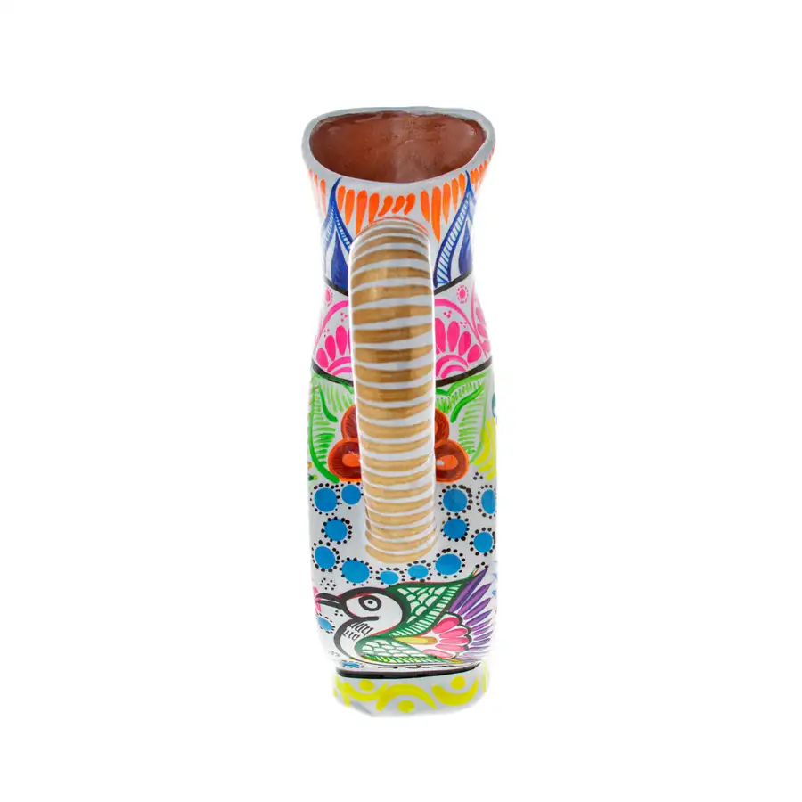 Hand-Painted Xalitla Clay Pitcher - Image 5