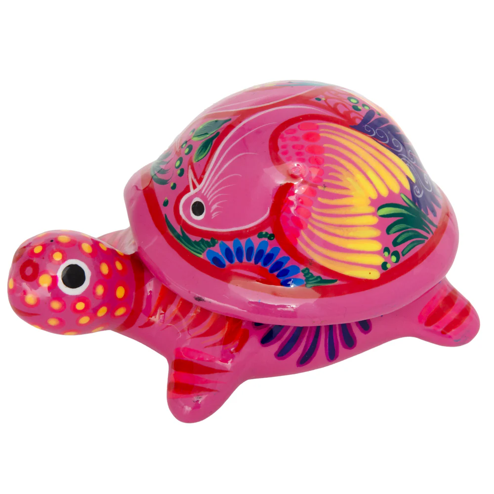 Hand-Painted Xalitla Turtle Clay Trinket/Jewelry Box - Image 8