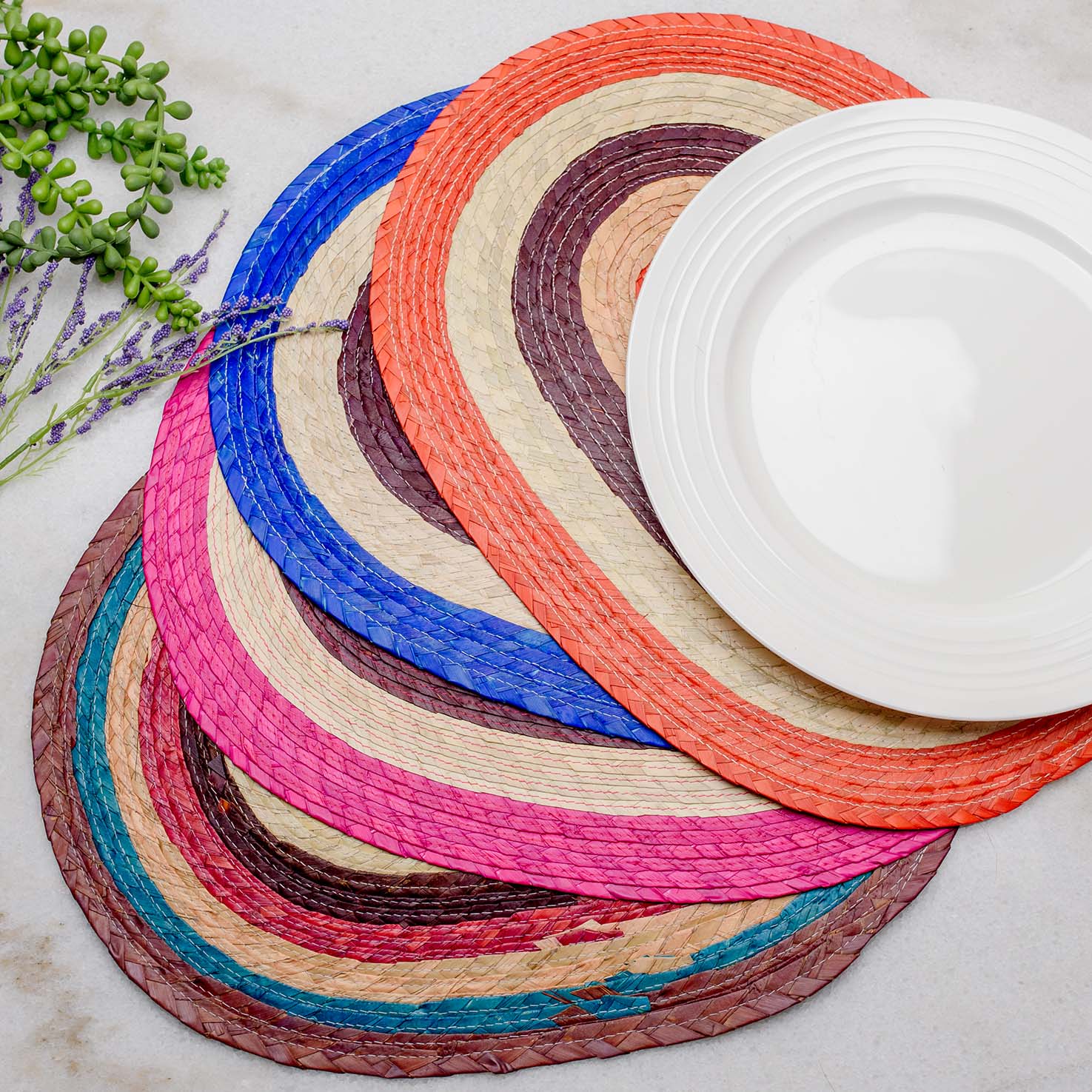 Handwoven Palm Placemats - Image 3