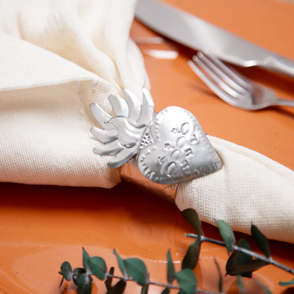 Heart Tin Art Milagro Napkin Ring