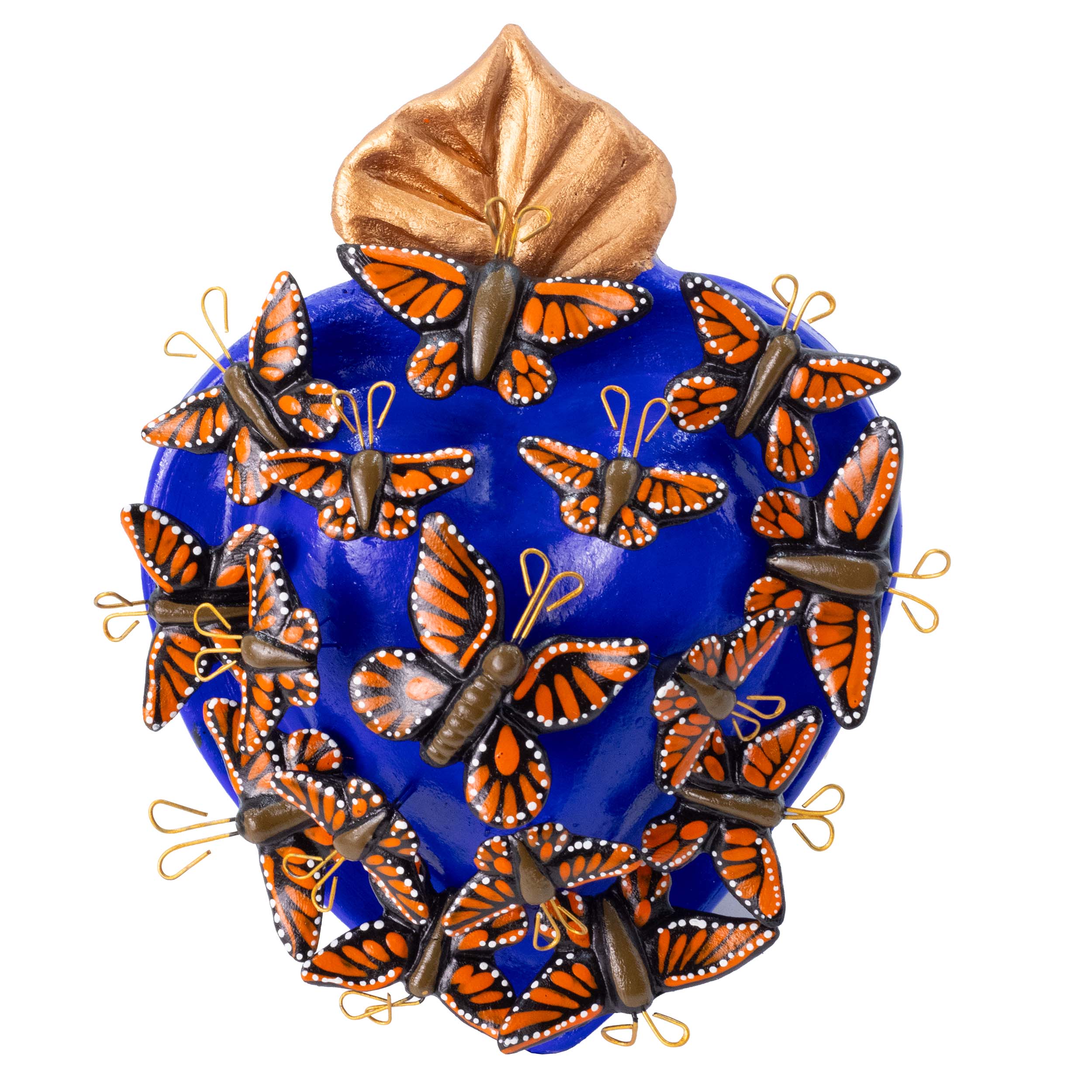 Kaleidoscope Heart - Clay Heart with Butterflies - Image 10