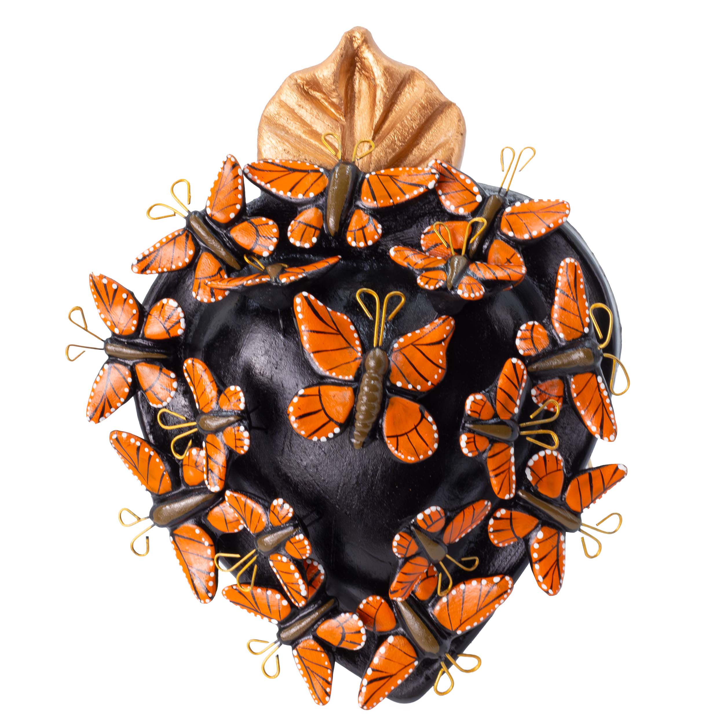 Kaleidoscope Heart - Clay Heart with Butterflies - Image 11
