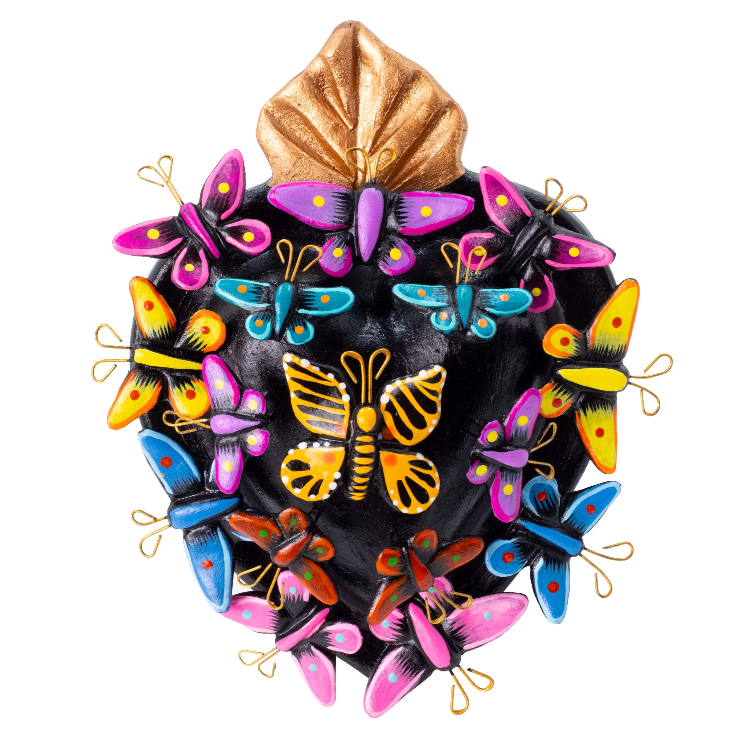 Kaleidoscope Heart - Clay Heart with Butterflies - Image 13