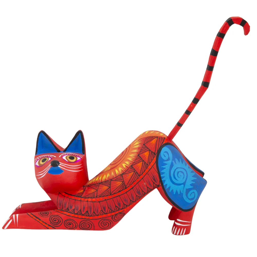 X-Large Cat Alebrije with Frets - Image 10