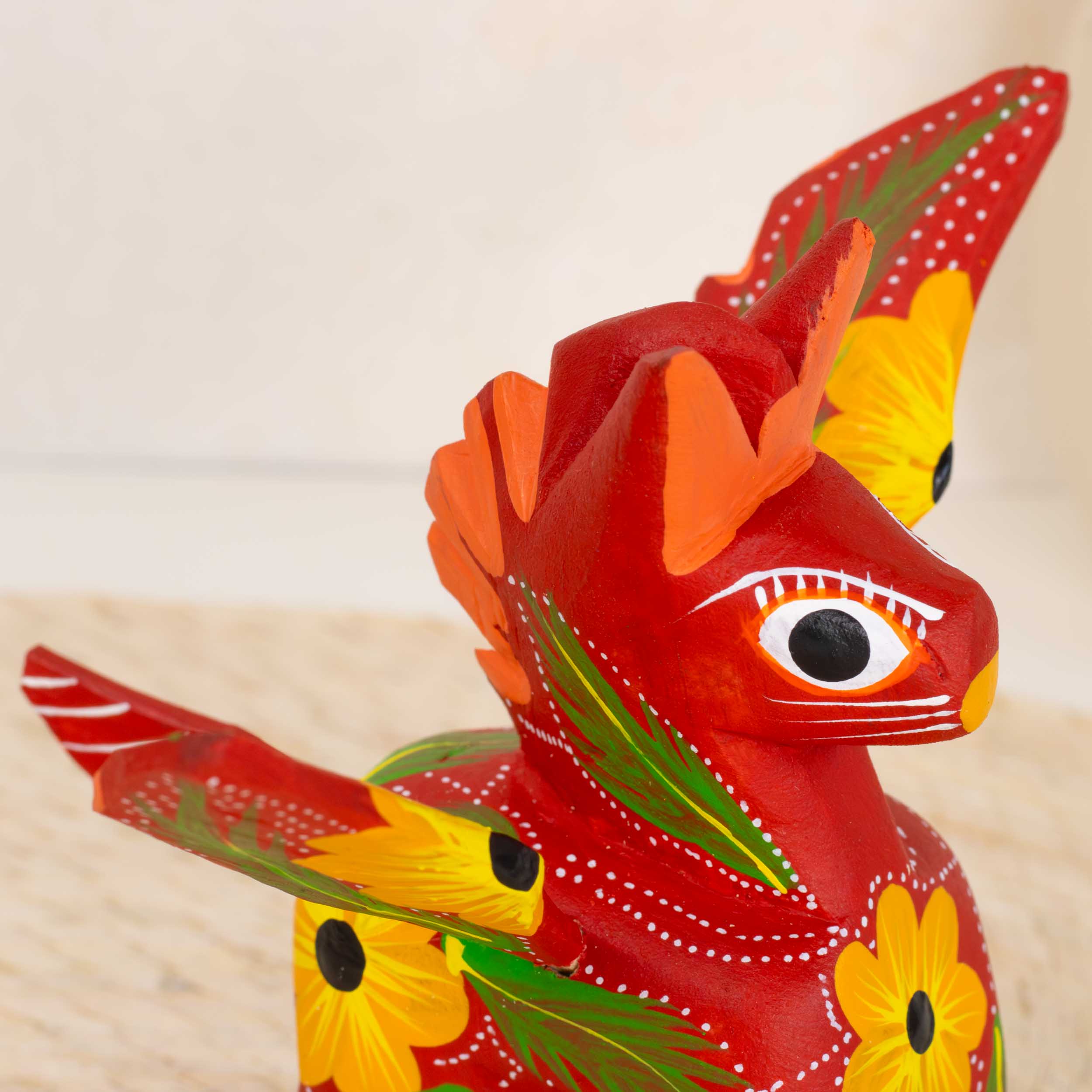 Large Hand Painted Pegasus Wooden Alebrije - Image 5