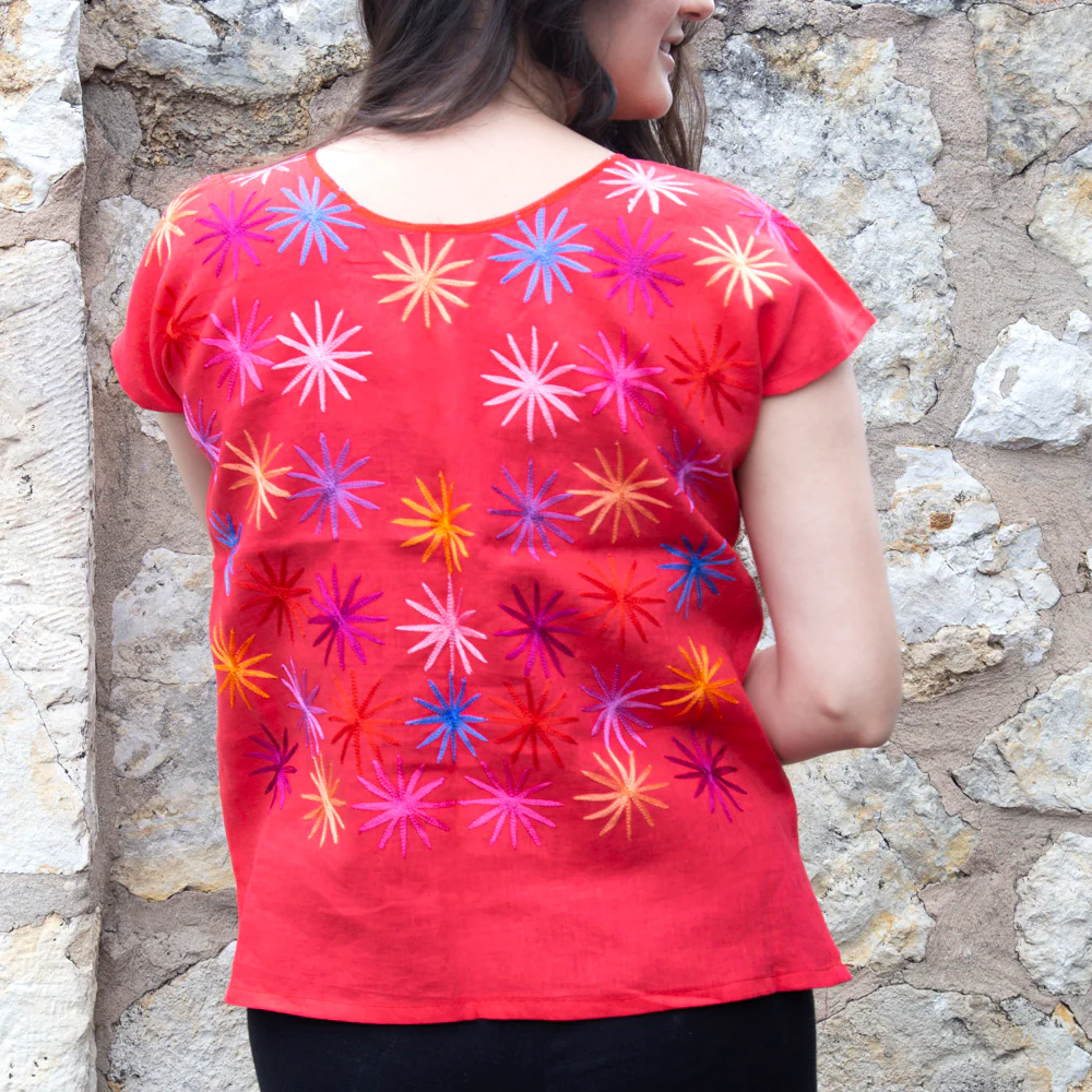 Las Estrellas Cadenilla Huipil Blouse - Image 5