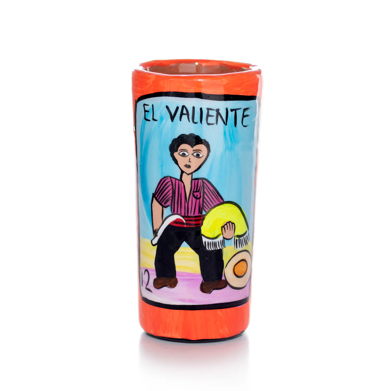 Lotería Hand-painted Clay Shot Glass - Image 14