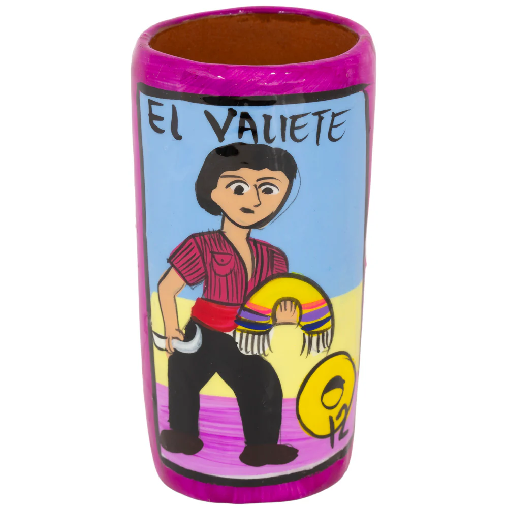 Lotería Hand-painted Clay Shot Glass - Image 16
