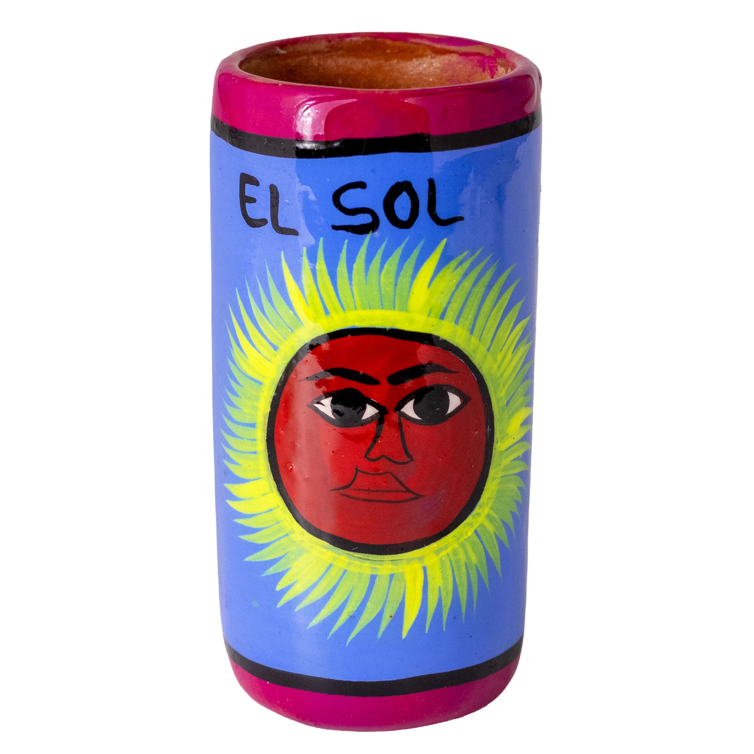 Lotería Hand-painted Clay Shot Glass - Image 19