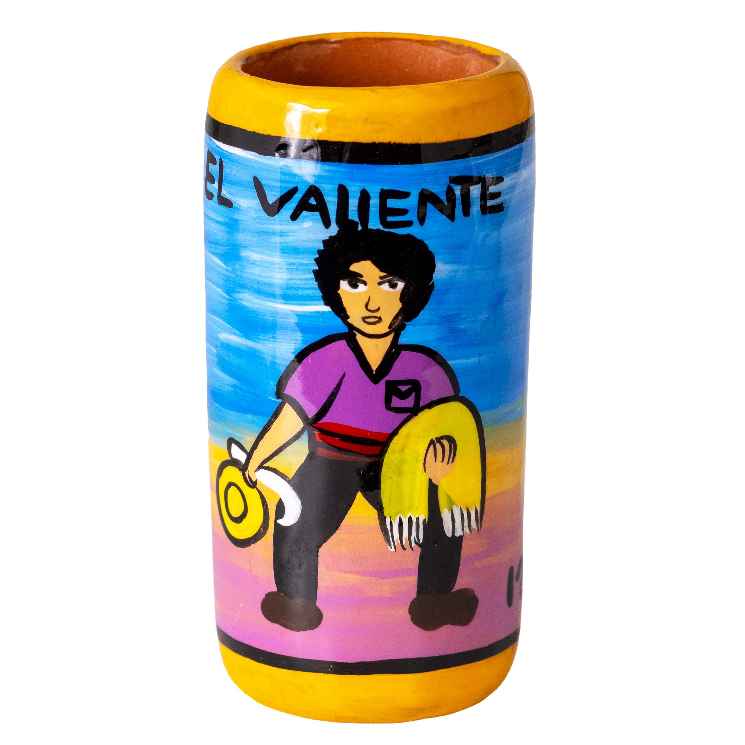 Lotería Hand-painted Clay Shot Glass - Image 23