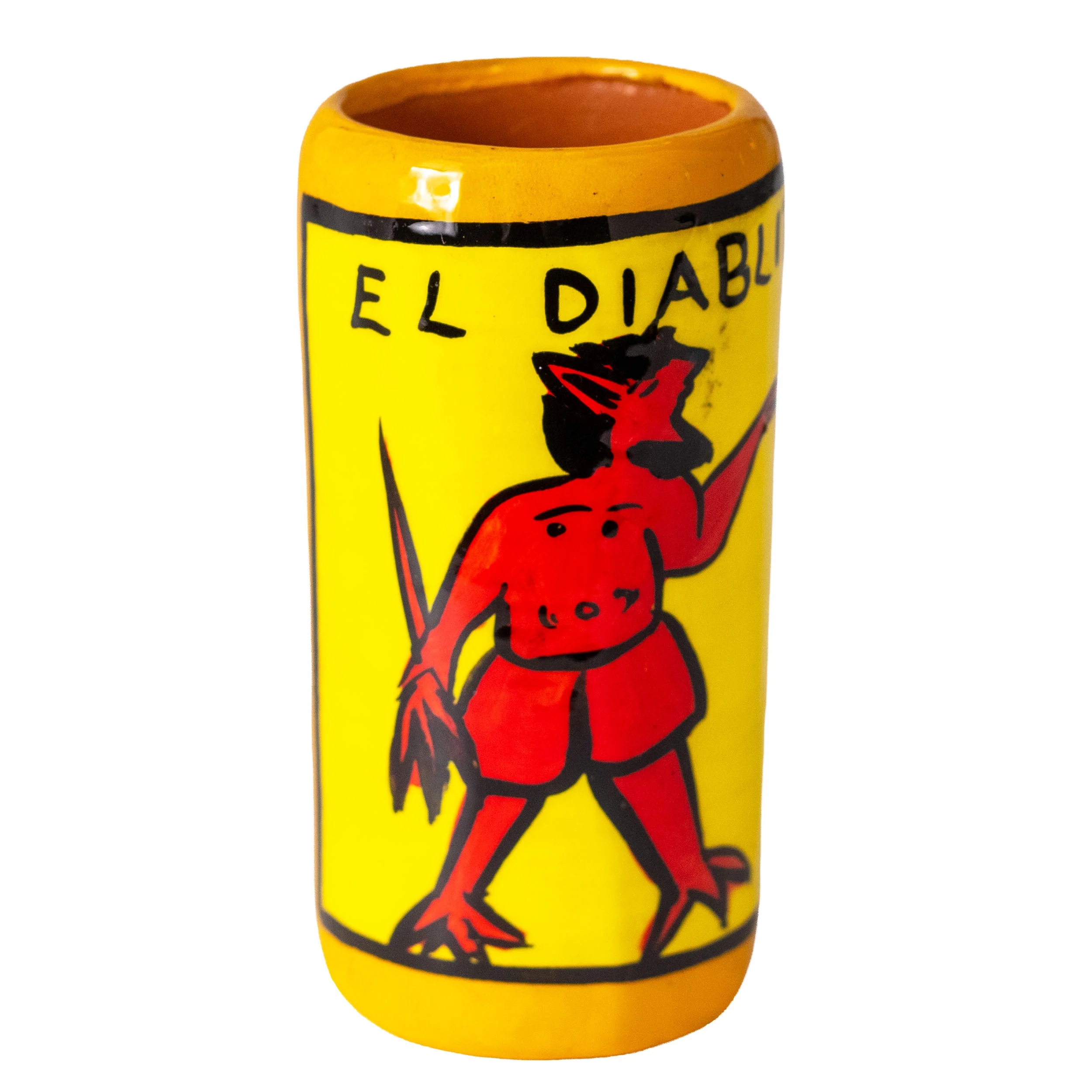 Lotería Hand-painted Clay Shot Glass - Image 28