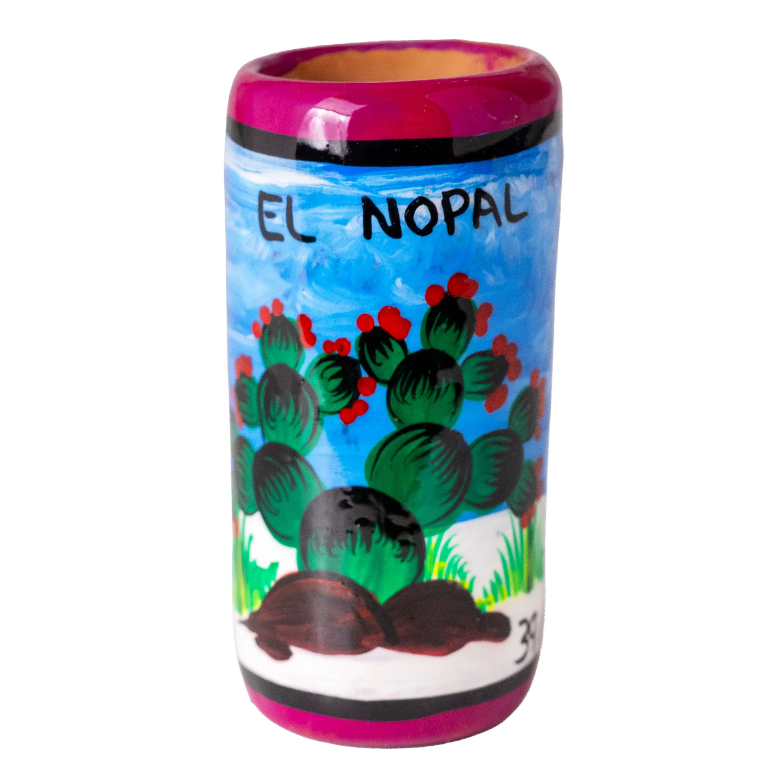 Lotería Hand-painted Clay Shot Glass - Image 31