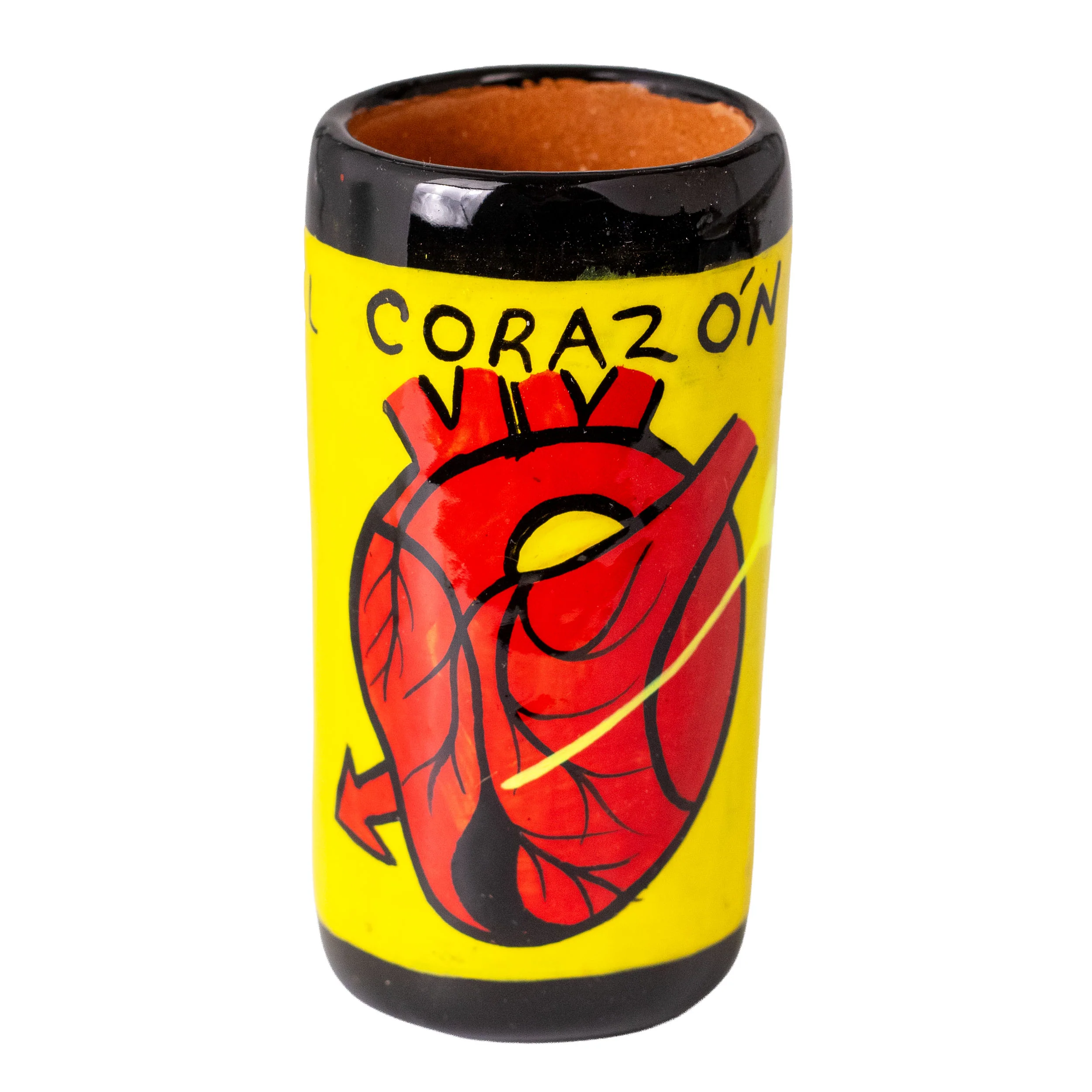 Lotería Hand-painted Clay Shot Glass - Image 34