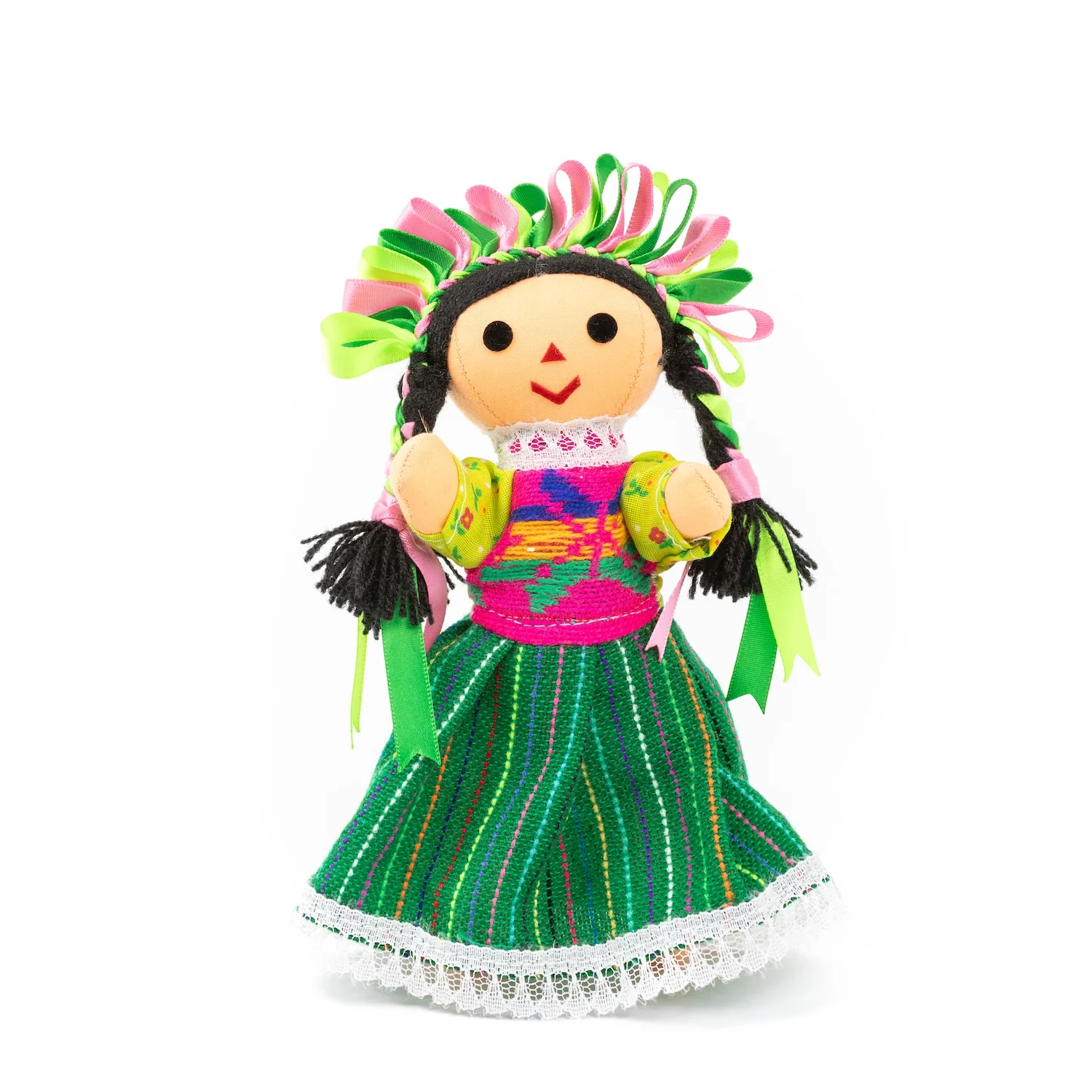 Small- Lupita Traditional Mexican Lelé Doll - Image 14