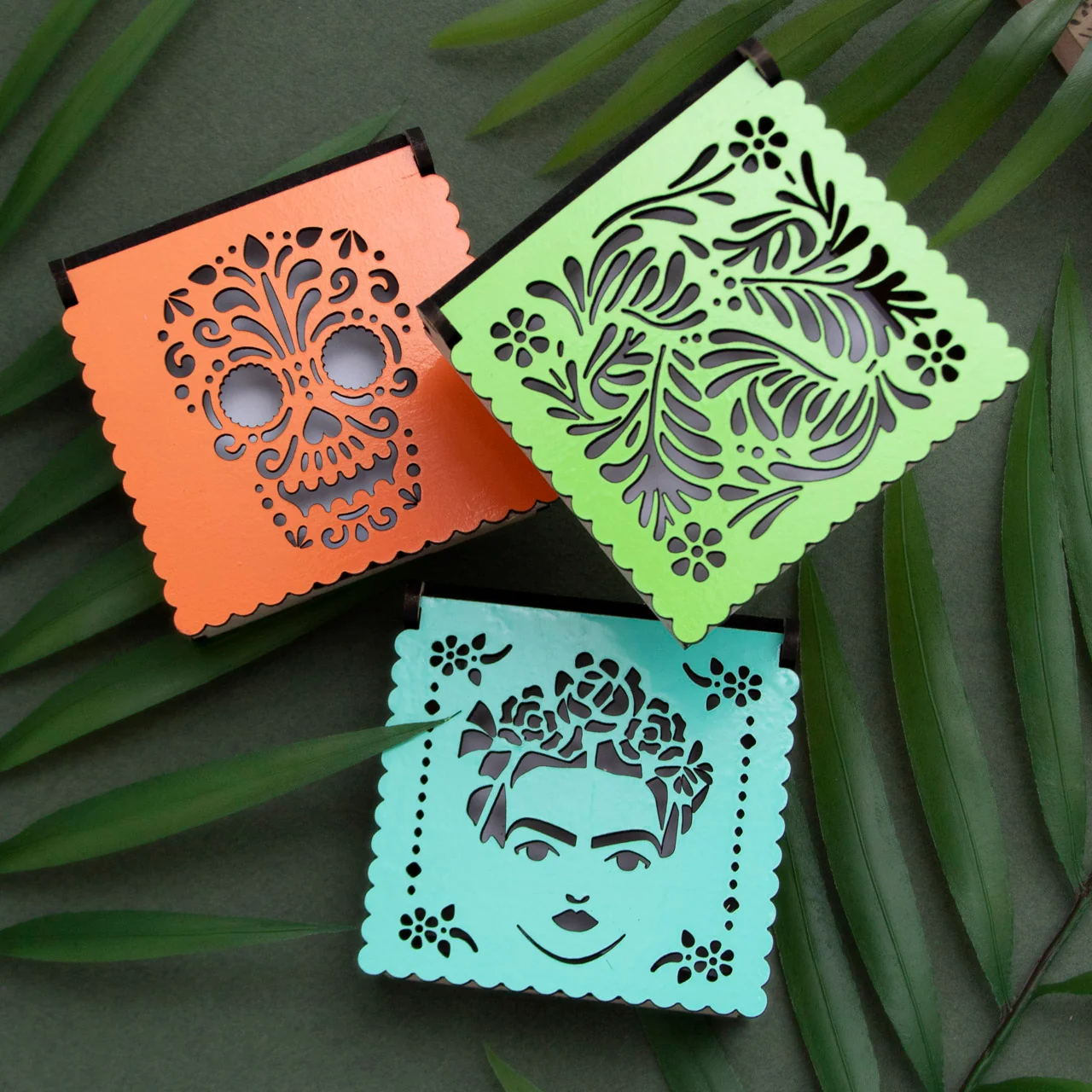 "Papel Picado" Memo Note Holder Box - Image 4