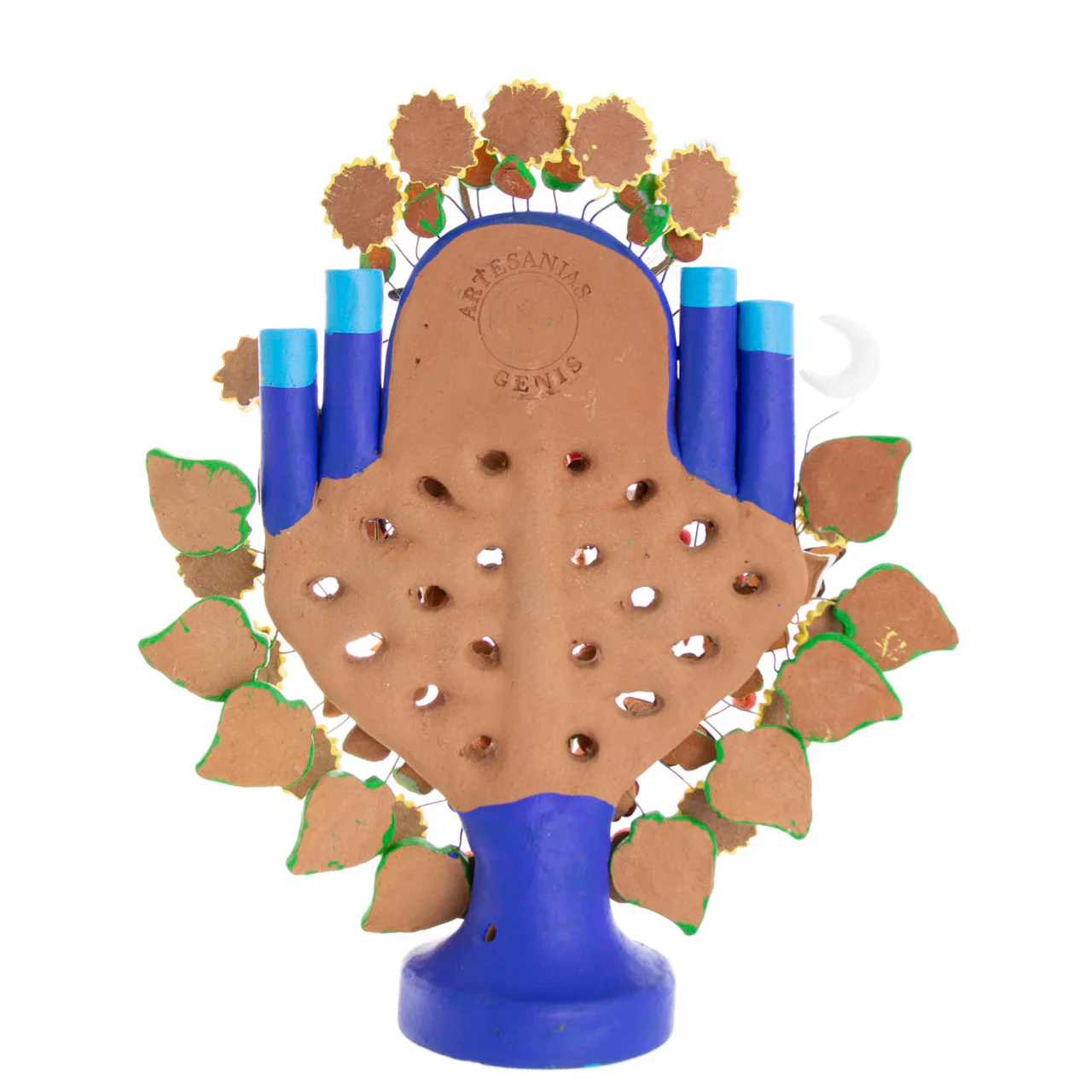 Mexican Tree of Life 1' Clay Sculpture - Image 7