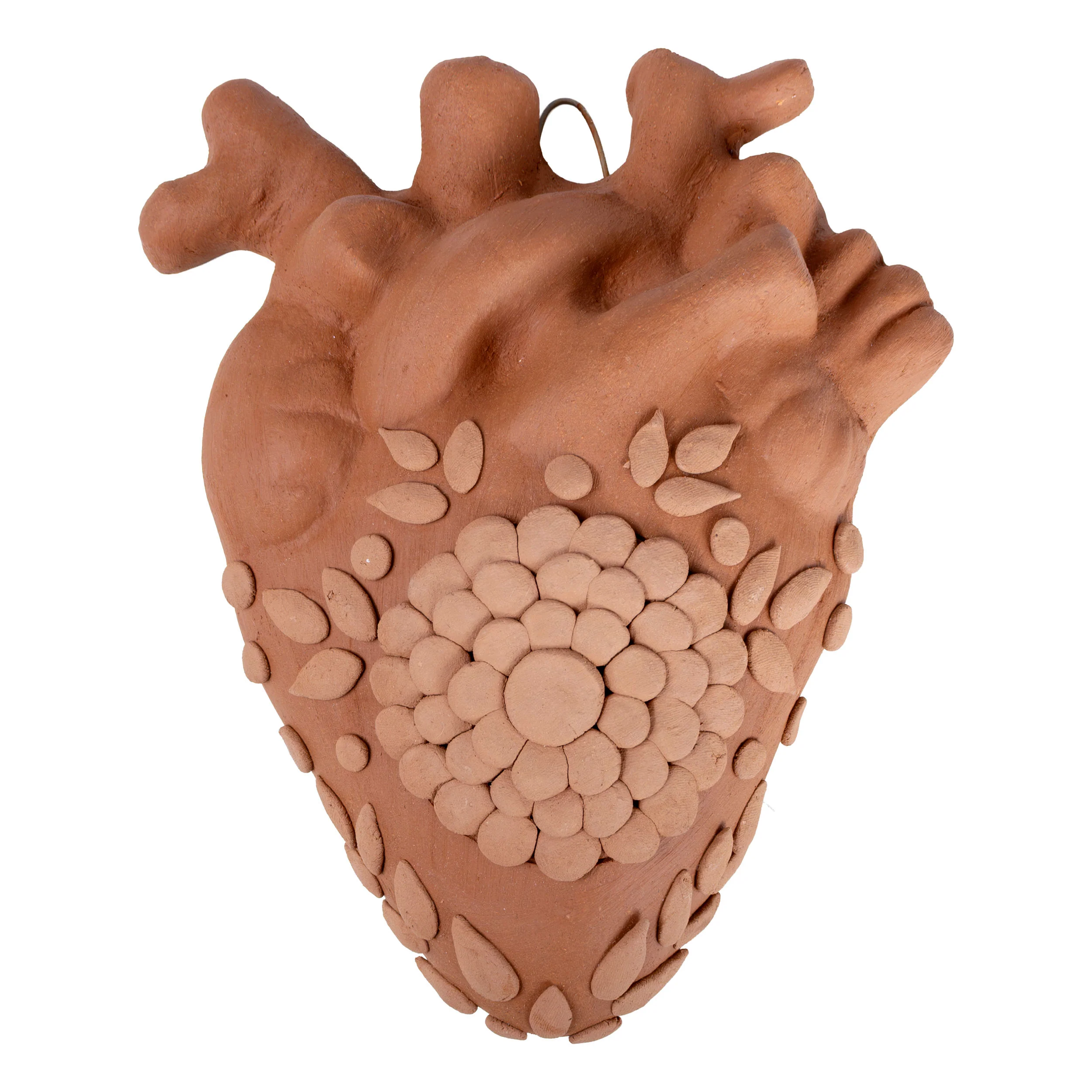 Mi Corazón de Flor Barro Pigmentado Heart Clay Wall Art - Image 10