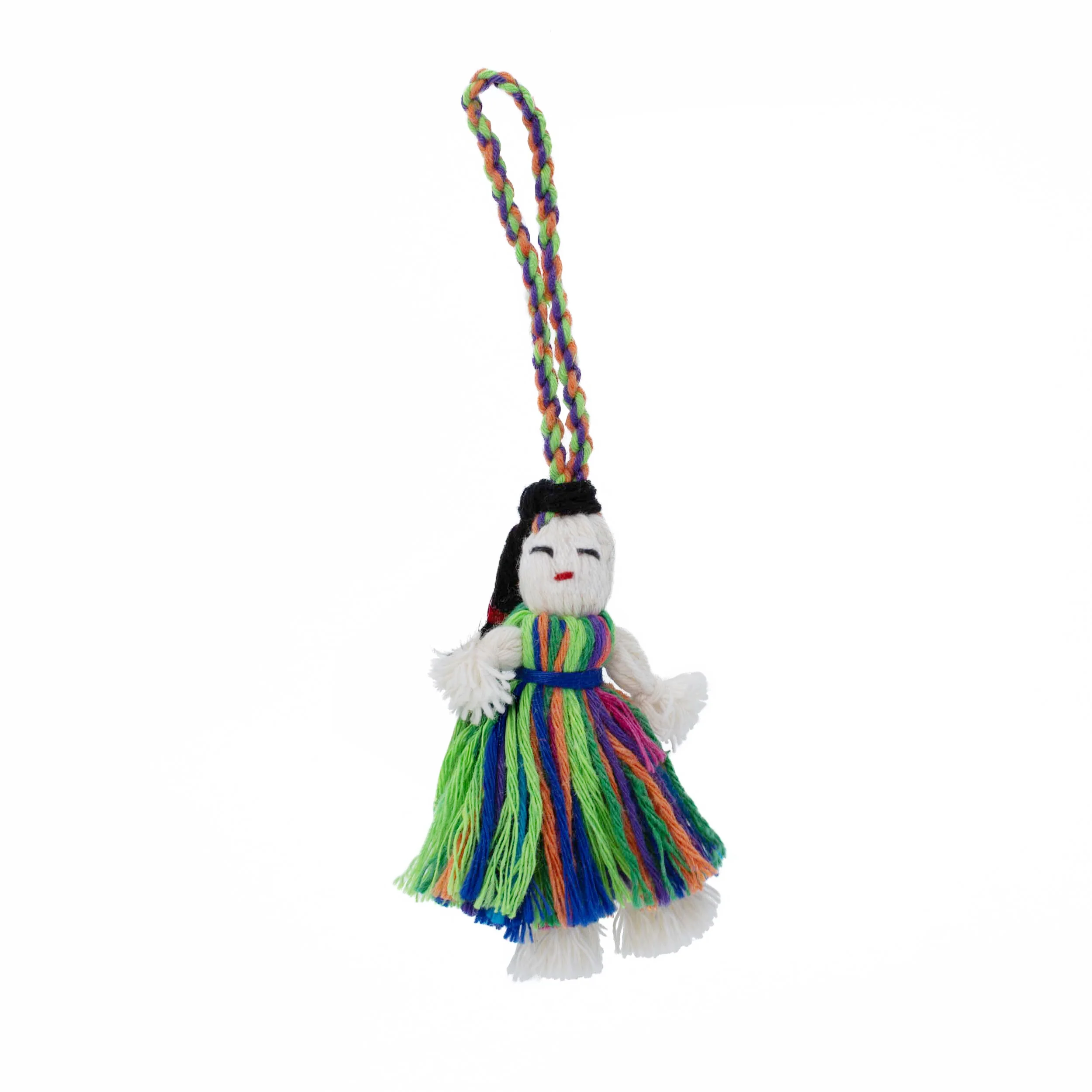 Mini Retazos Mexican Yarn Doll PomPom - Image 12