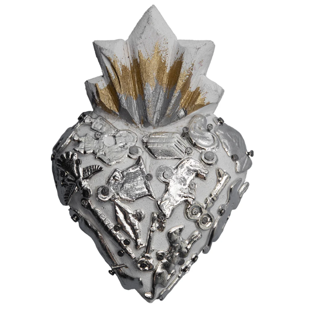 Mini Wooden Milagro Heart with Milagritos - Image 15