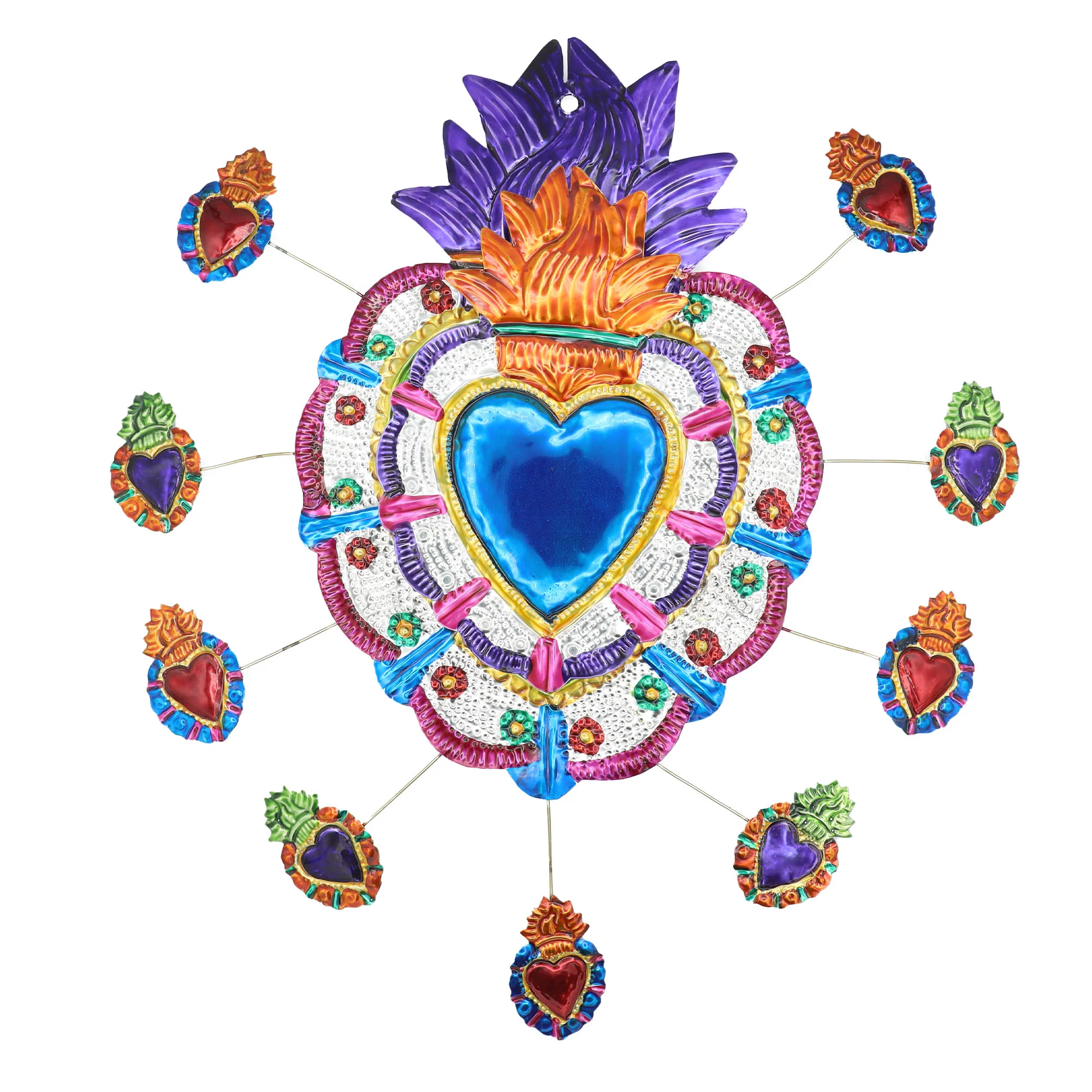 Mother of Milagros XL Wall Tin Art Mexican Milagro - Image 4