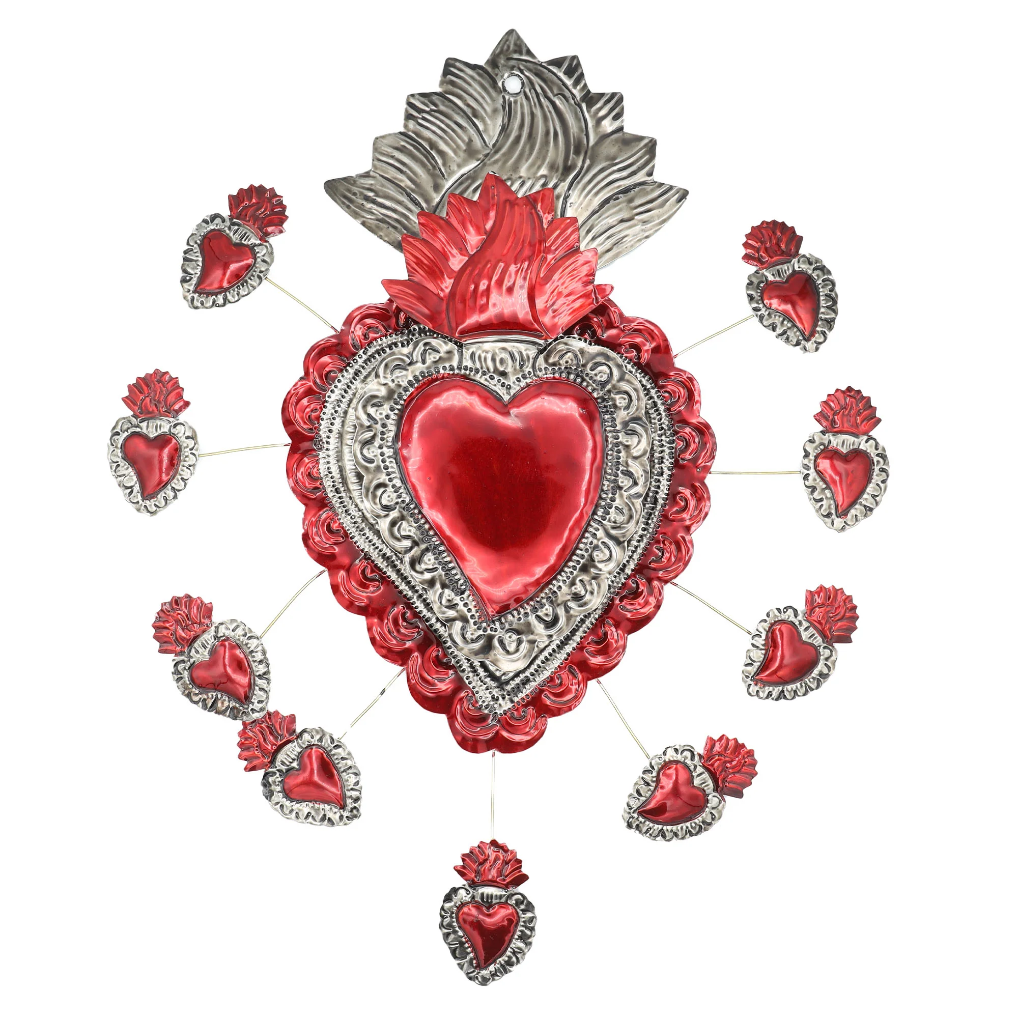 Mother of Milagros XL Wall Tin Art Mexican Milagro - Image 6
