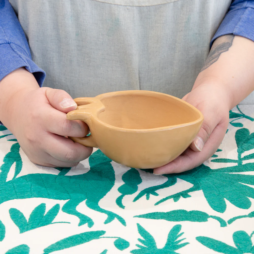 Natural Clay Heart Mug - Image 3