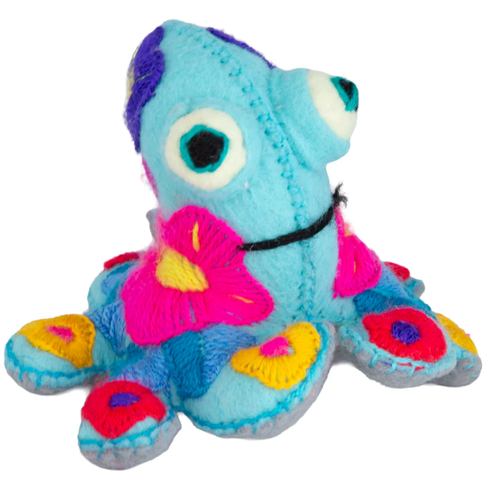 Octopus Hand-Embroidered Stuffed Animal - Image 7