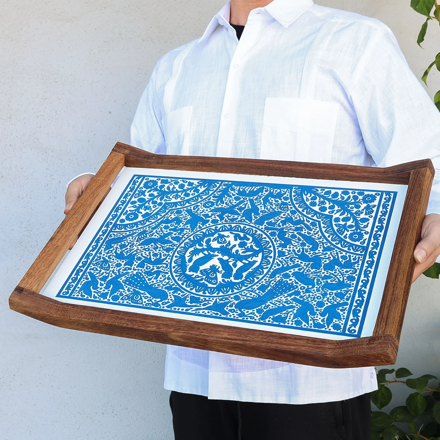 Olinalá Parota Solid Wood Serving Tray (Large) - Image 7