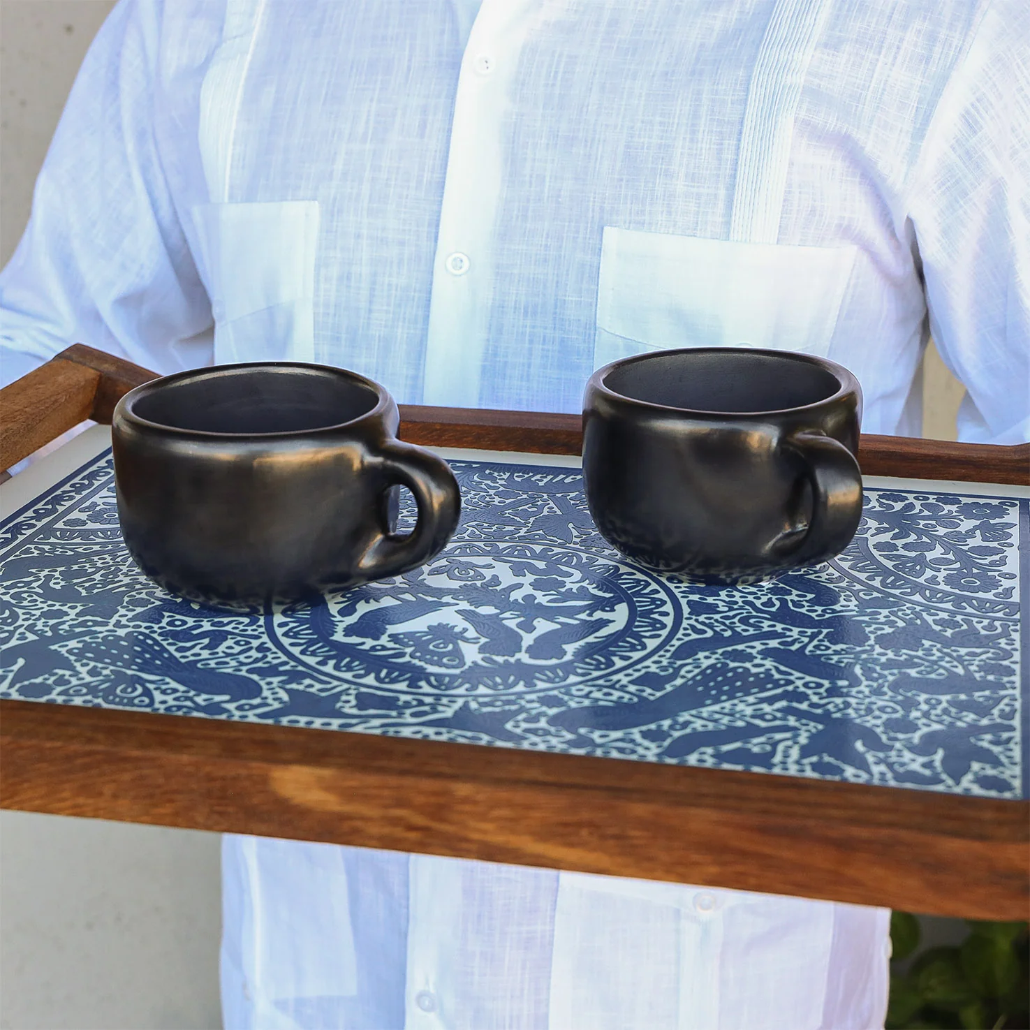 Olinalá Parota Solid Wood Serving Tray (Large) - Image 8