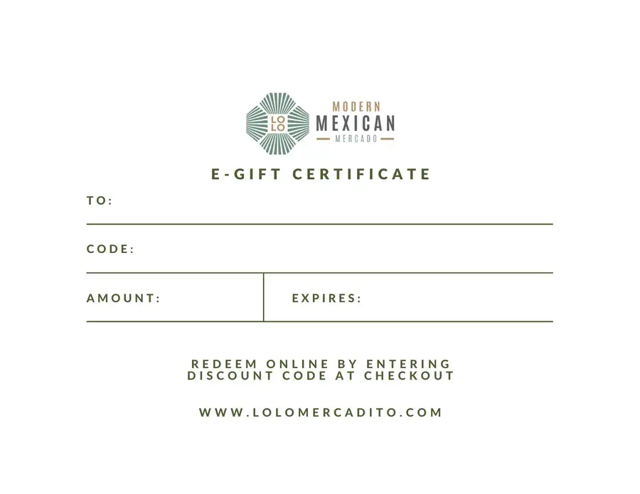 Online Gift Card from Lolo Mordern Mexican Mercadito - Image 7
