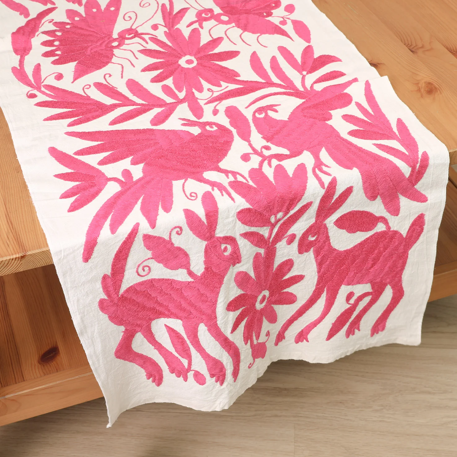 Otomí Hand-Embroidered Table Runner - Image 18