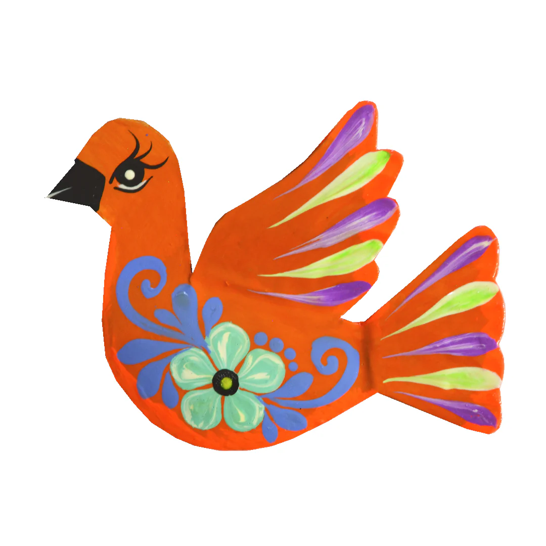 Paloma Hand-Painted Bird Tin Ornament - Image 3