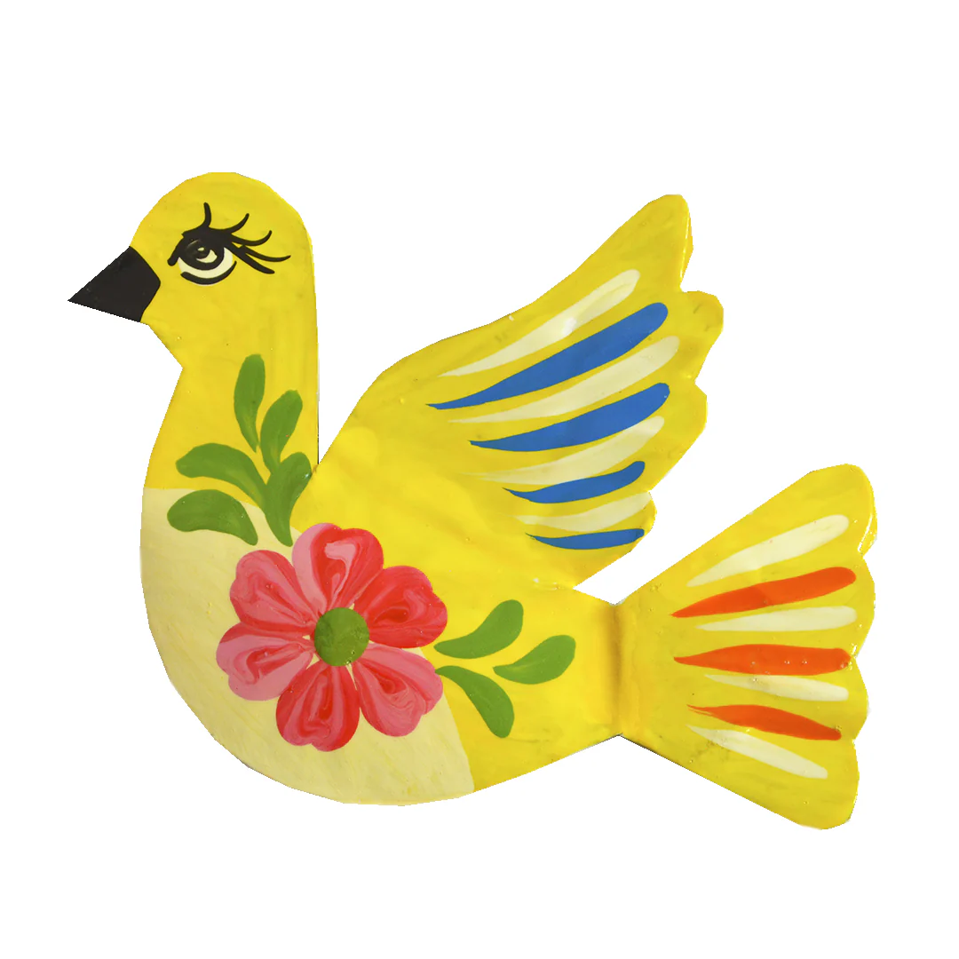 Paloma Hand-Painted Bird Tin Ornament - Image 4