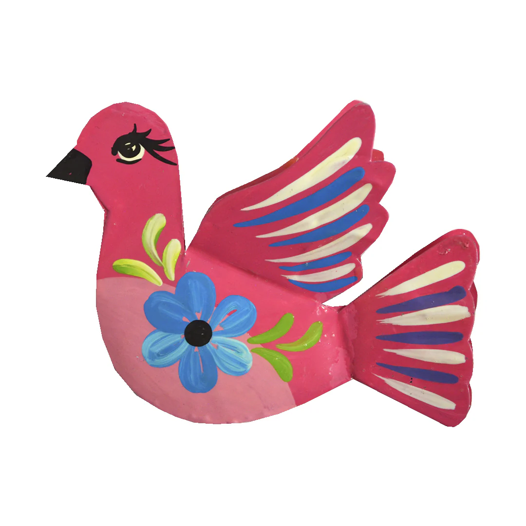 Paloma Hand-Painted Bird Tin Ornament - Image 5