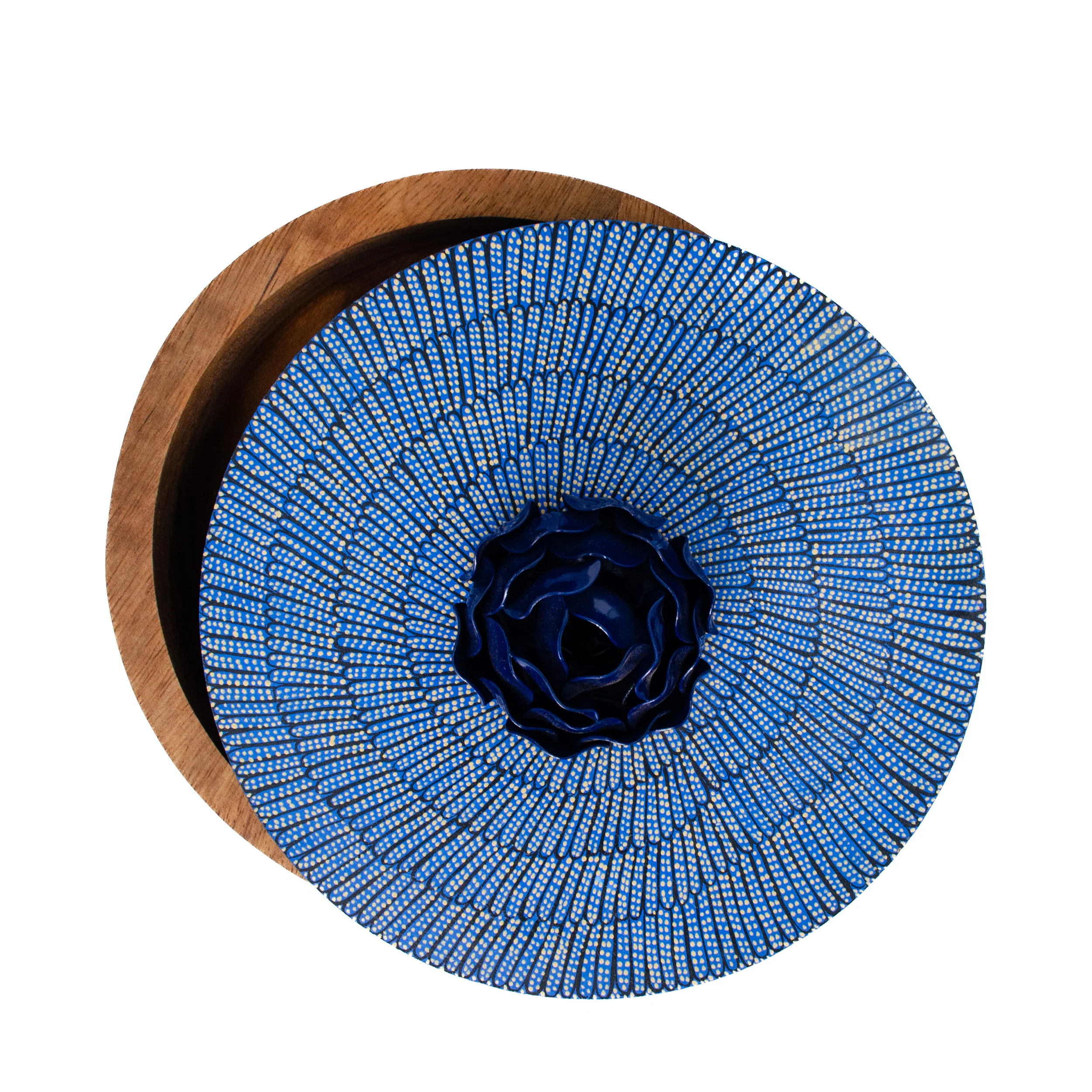Hand-painted Parota Solid Wood Kitchen Tortillero/Basket - Image 23